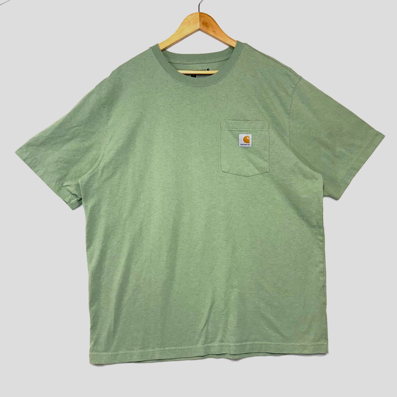 Carhartt Carhartt L Logo Pocket Green Shirt Streetwear Work Utility Size US L / EU 52-54 / 3 - 2 Thumbnail