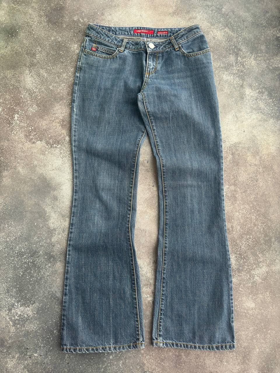 Miss Sixty × Vintage Miss Sixty Vintage Y2K Extra Low Rise Flared Denim Jeans Size 29" - 6 Thumbnail