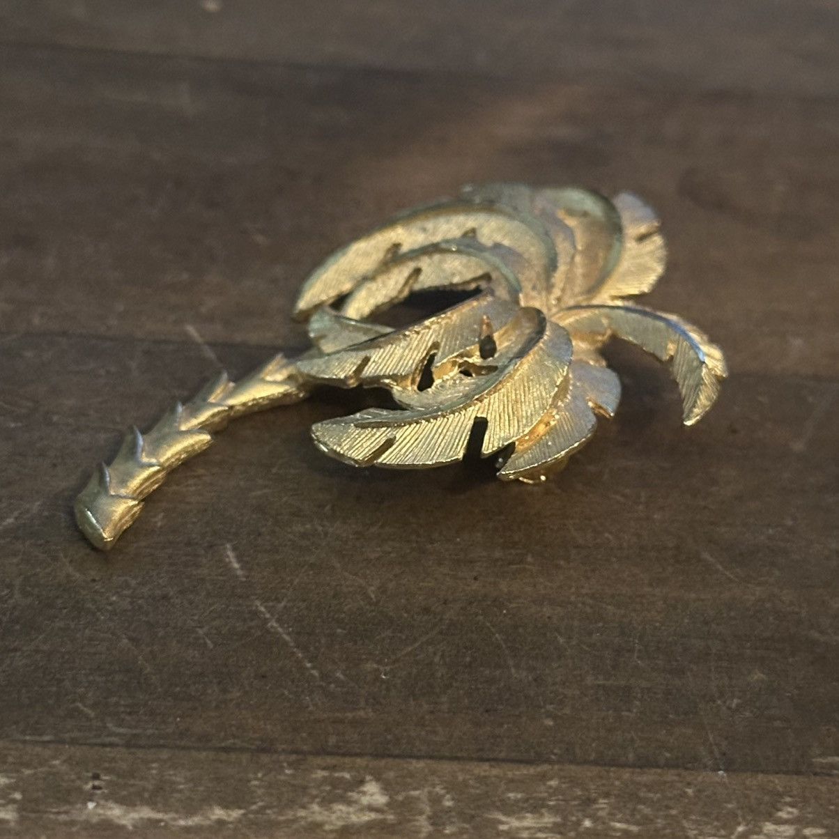 Vintage Vintage large gold tone palm tree brooch Size ONE SIZE - 3 Thumbnail