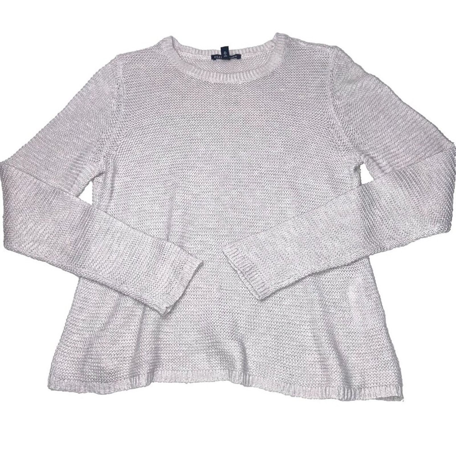 Eileen Fisher NEW Eileen Fisher Organic Linen Cotton Sweater CrewNeck Gray Size XXS / US 00 / IT 34 - 1 Thumbnail