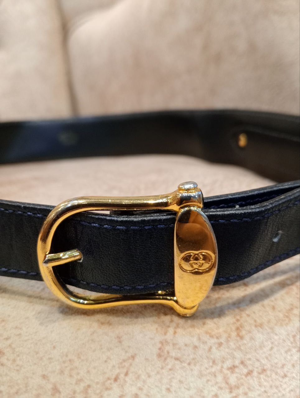 Gucci VINTAGE GUCCI LEATHER BELT WITH GOLD-TONE BUCKLE SIZE 70 Size ONE SIZE - 4 Thumbnail