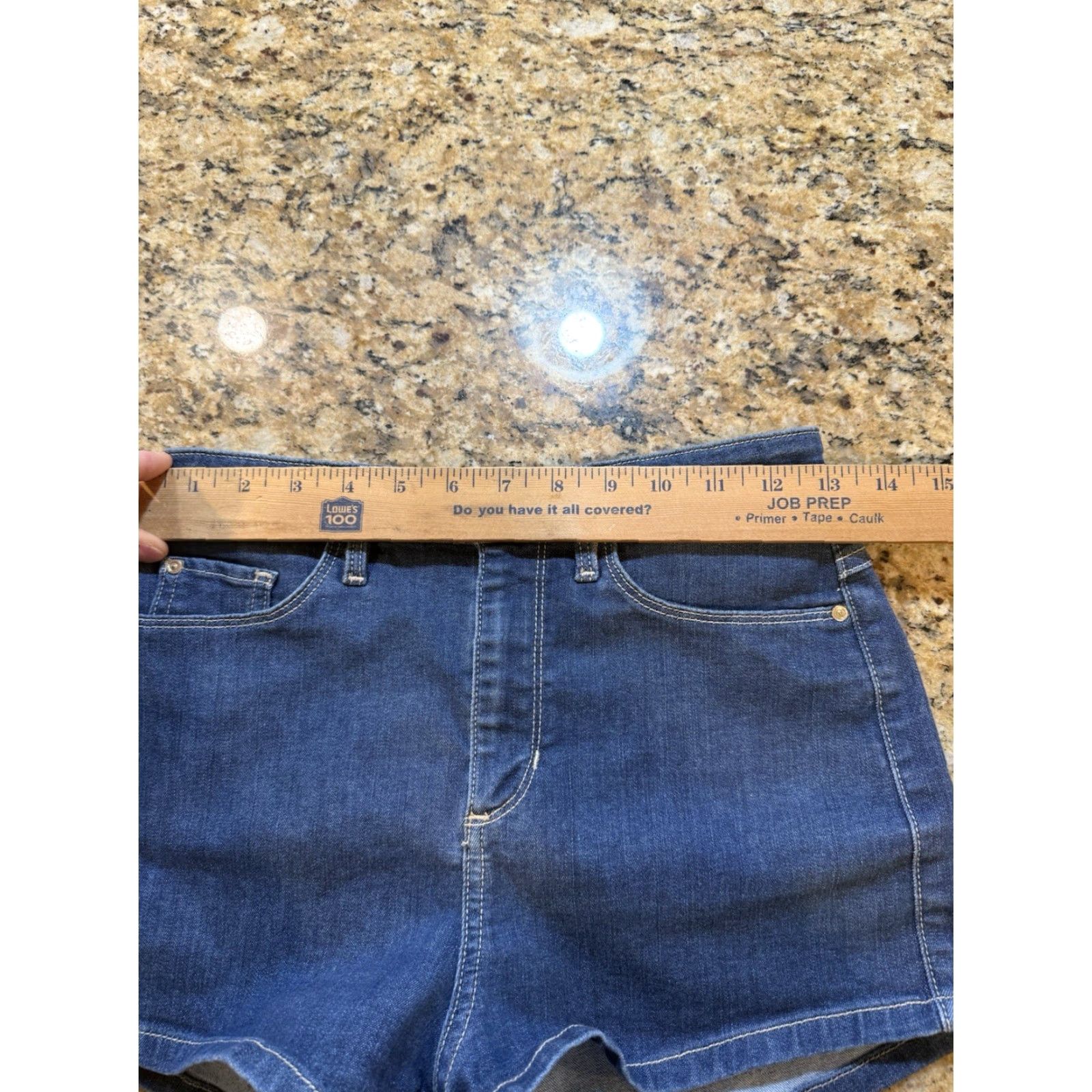 Guess GUESS Women's Denim Blue Jean High Waisted Shorts 27 Regular Cotton Blend Zip Rise High Shorts Women, 27, Blue Size 27" / US 4 / IT 40 - 7 Thumbnail