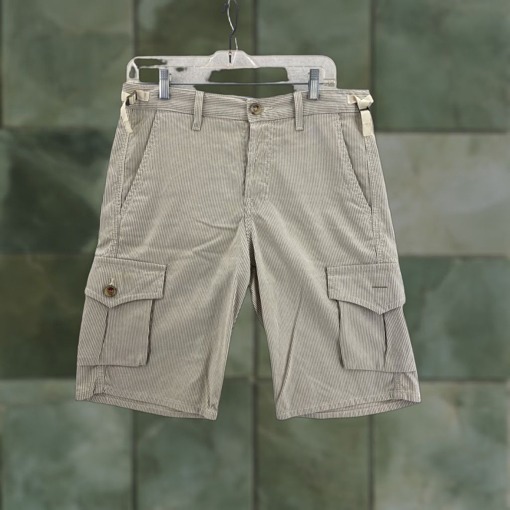 7 For All Mankind 7 For All Mankind Cargo Shorts Mens 30 Blue Cotton Linen Blend Button Fly Regular Fit Size US 30 / EU 46 - 1 Thumbnail