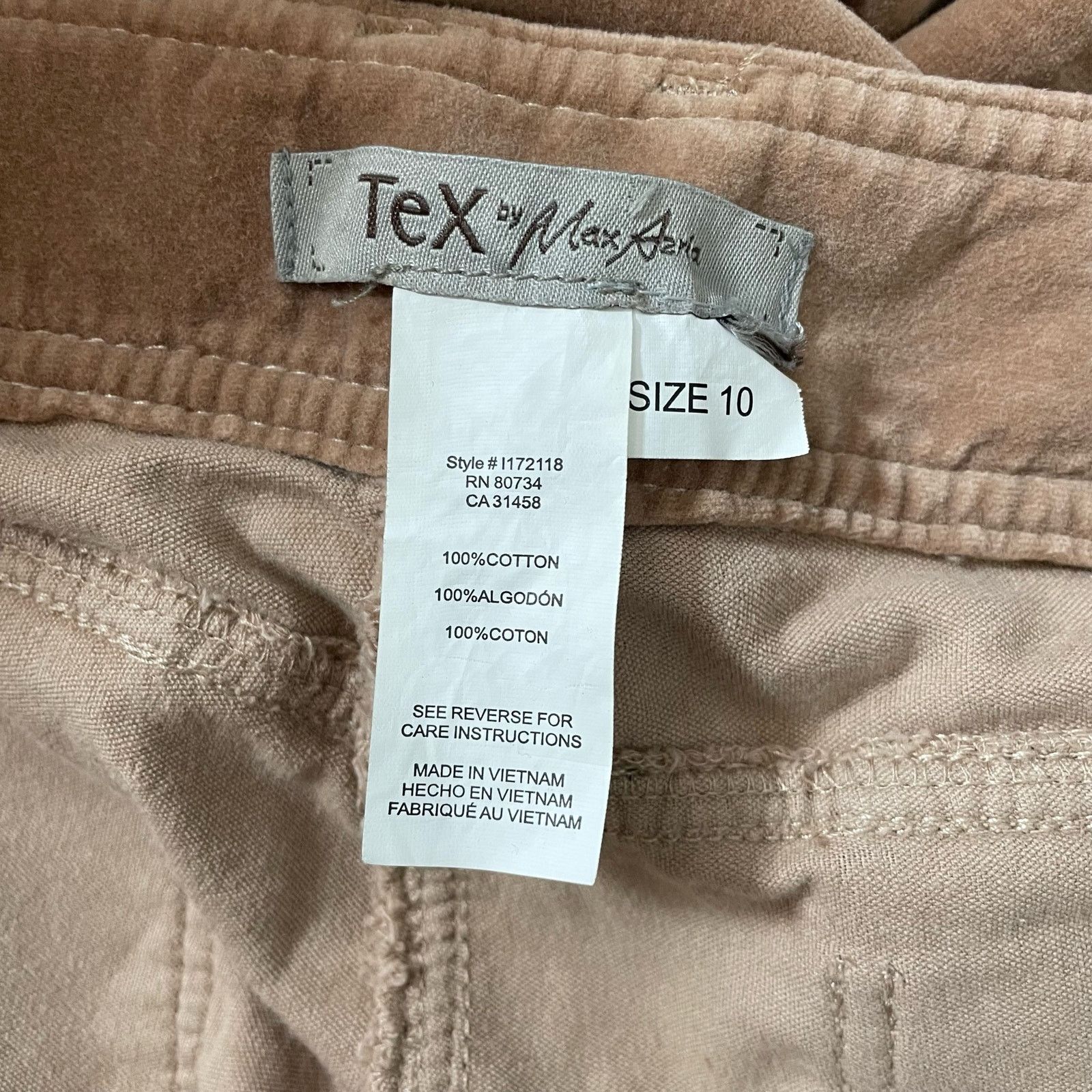 Vintage Tex By Max Azria Vintage Y2K Brushed Denim Khaki Pants - 10 Size 32" / US 10 / IT 46 - 4 Thumbnail