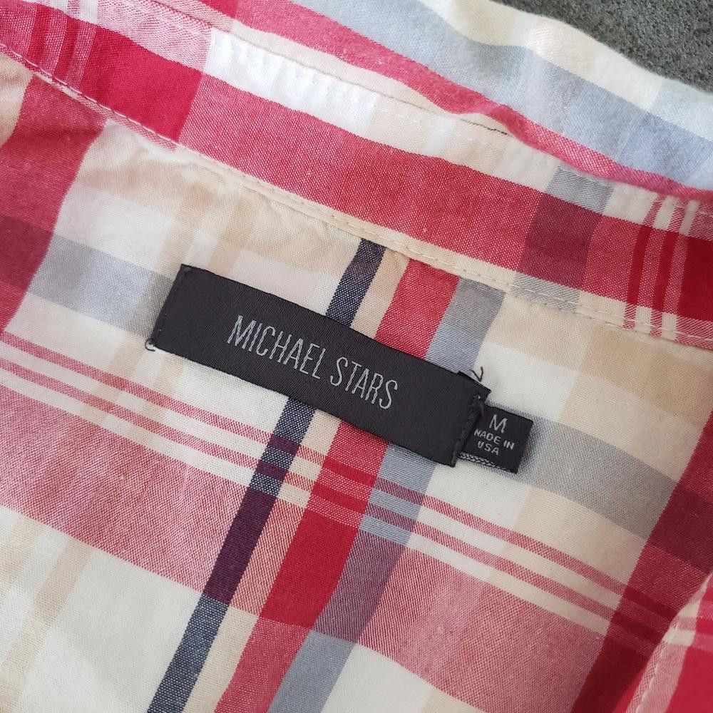 Michael Stars Red White Plaid Michael Stars Button Down Size US M / EU 48-50 / 2 - 3 Thumbnail