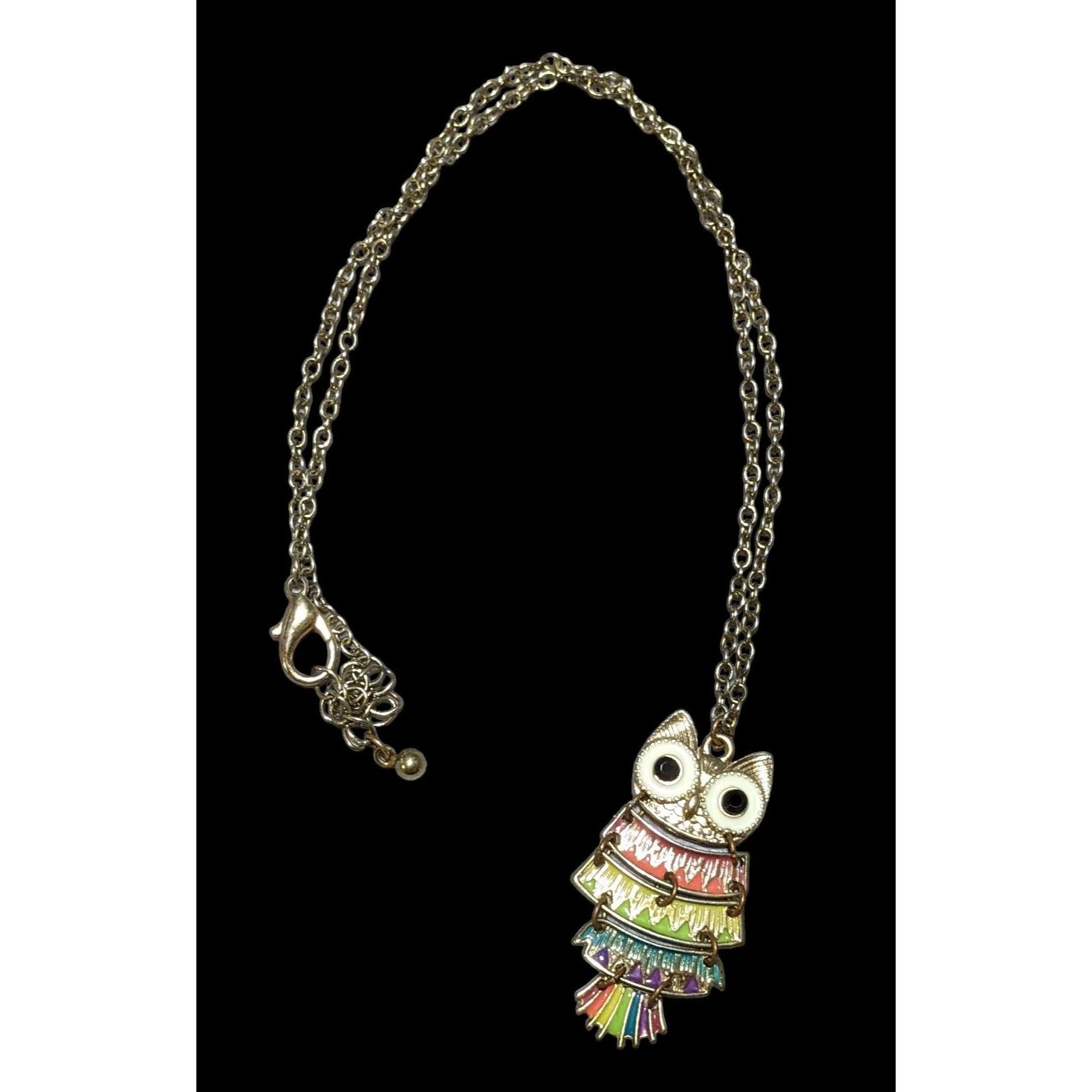 Other Rainbow Articulated Owl Necklace Size ONE SIZE - 1 Thumbnail