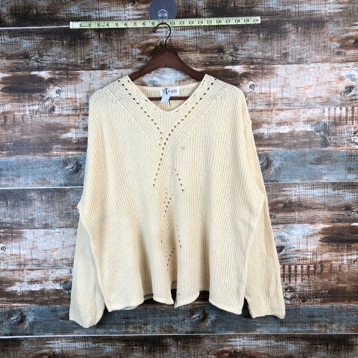 Vintage DL Komo Yellow vintage Knitwear #C565 Size L / US 10 / IT 46 - 1 Thumbnail