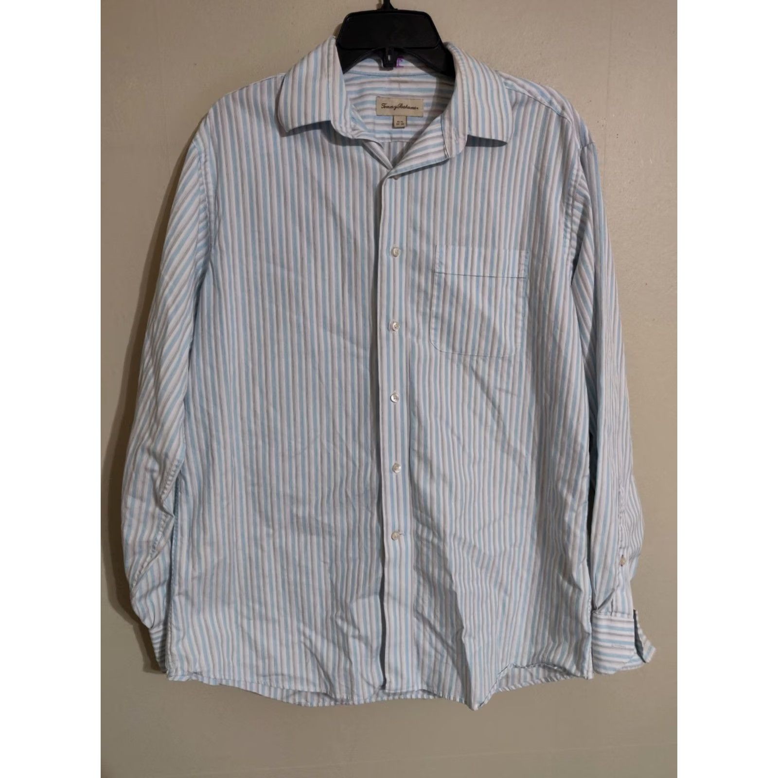 Tommy Bahama Tommy Bahama Dress Shirt Cotton L/S Striped Casual Modern Island Cotton 15.5 34-35 Men’s Blue Size US L / EU 52-54 / 3 - 2 Thumbnail