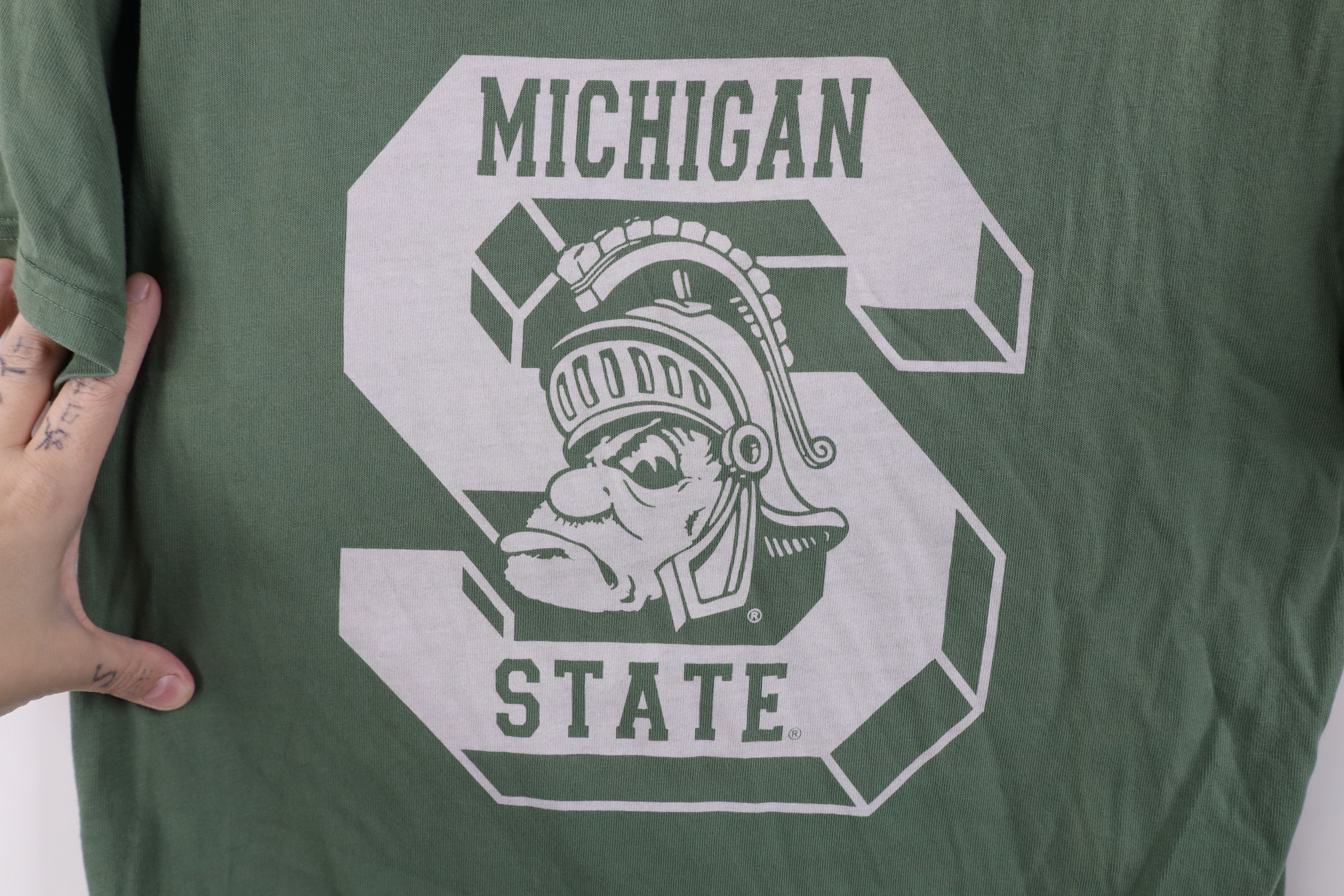 Vintage Retro Y2K Spell Out Michigan State University T-Shirt USA Size US M / EU 48-50 / 2 - 4 Thumbnail