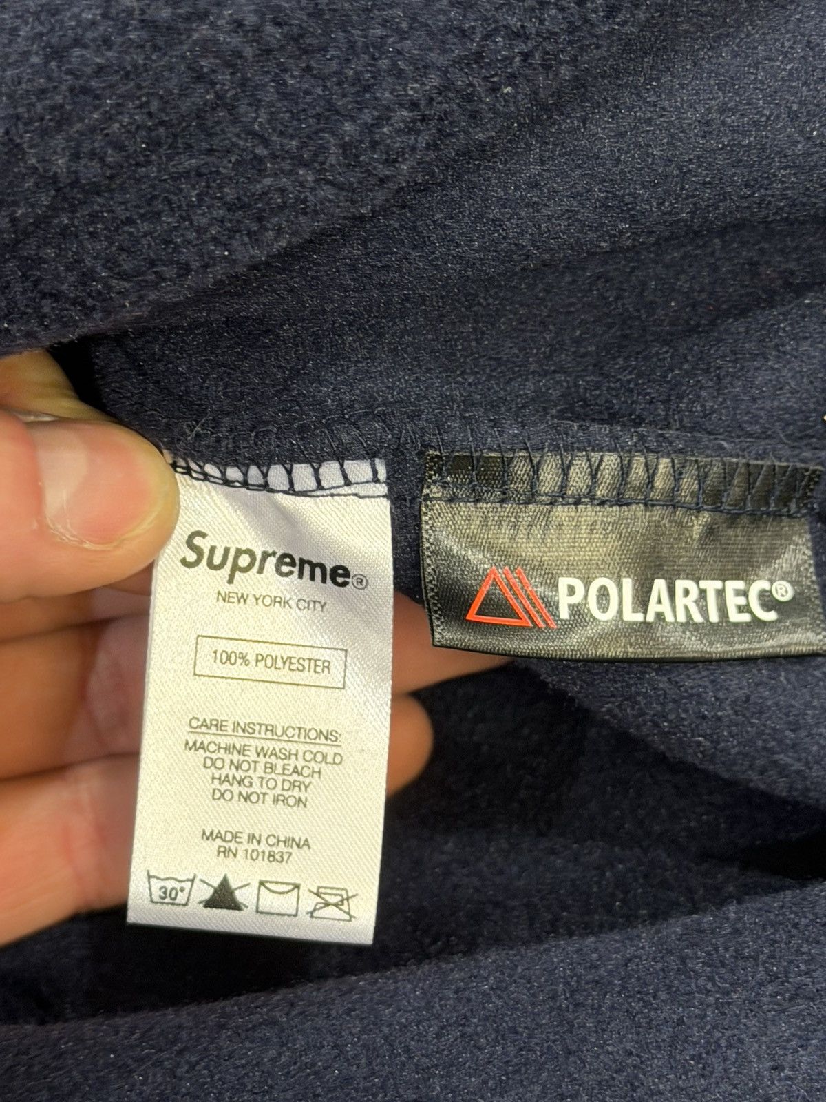 Supreme Supreme Polartec Quarter Zip - Navy Size US L / EU 52-54 / 3 - 6 Thumbnail