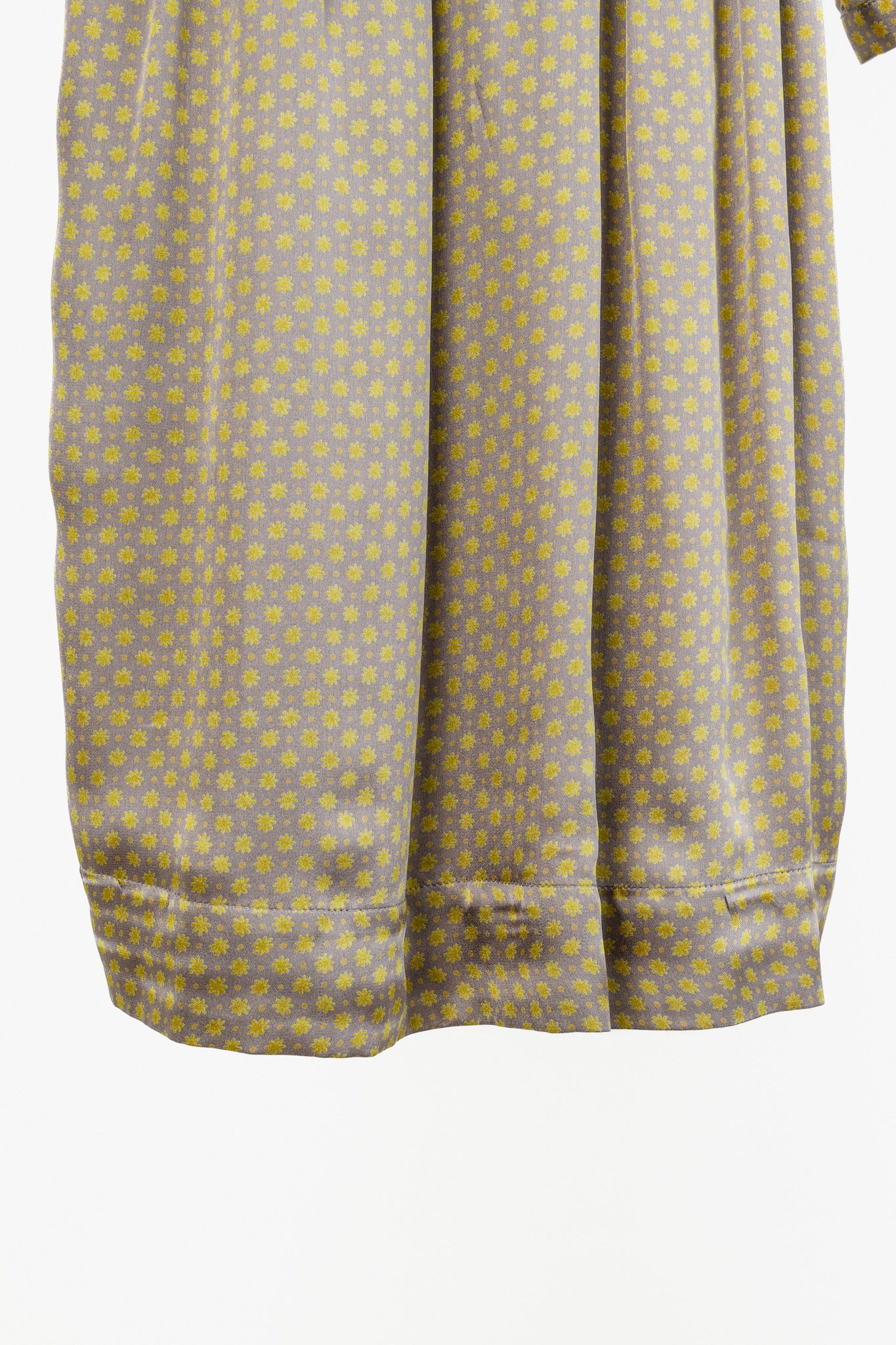 Stella McCartney Stella McCartney Grey and Yellow Ditsy Floral Silk Dress Size S / US 4 / IT 40 - 8 Thumbnail