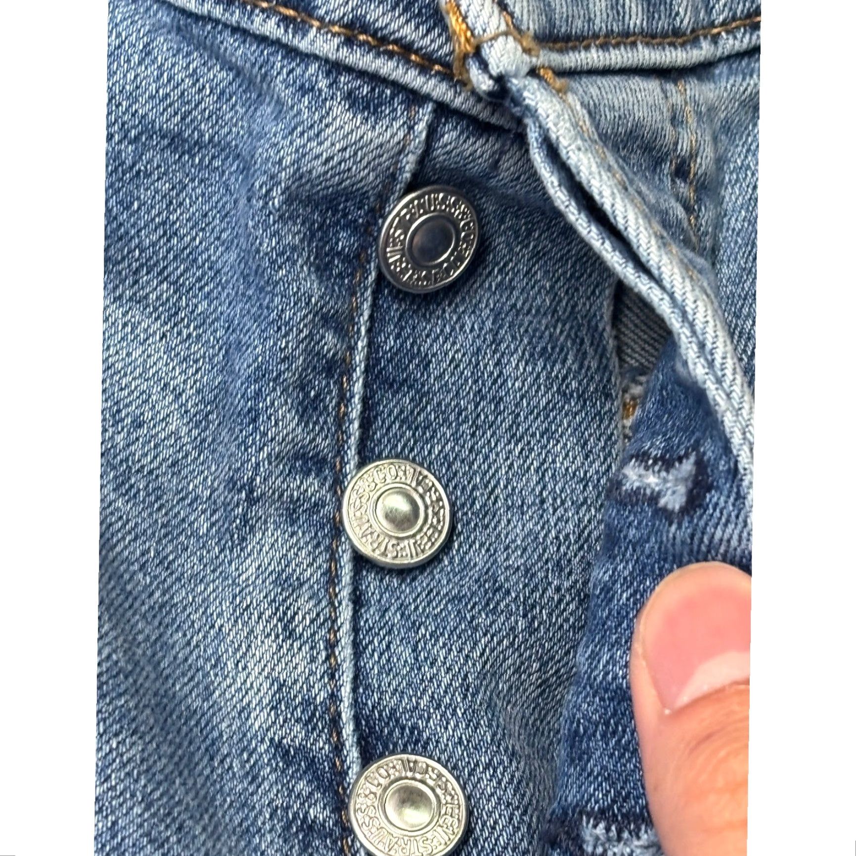 Levi's Levi's Ribcage Straight Ankle Jeans Womens 29X25 Blue High Rise Button Fly Denim Size 29" - 3 Thumbnail