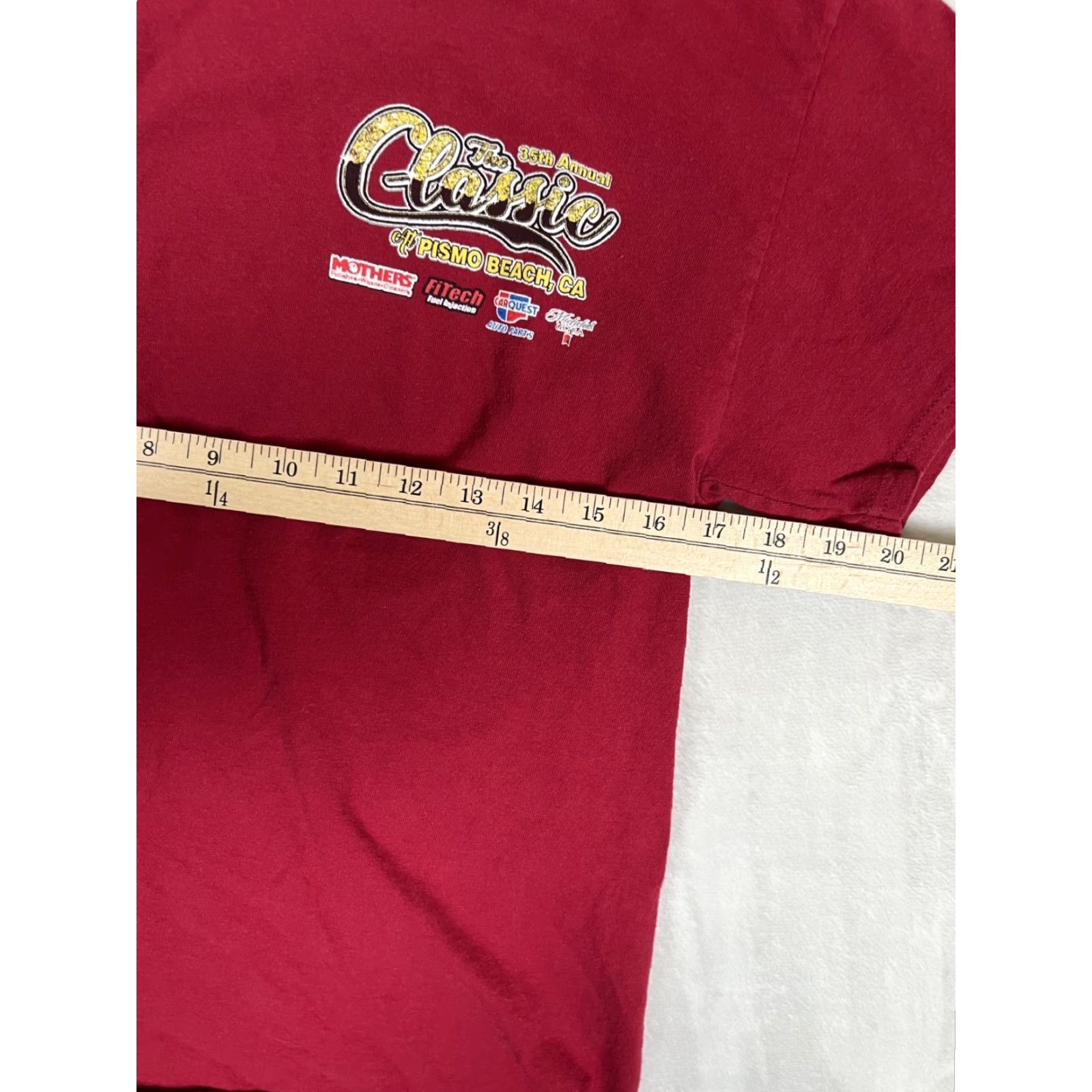 Gildan VINTAGE Gildan T-Shirt Men Shirt Red 90s Retro Cars Pismo Beach Hot Rod Size S/M The Classic Size US S / EU 44-46 / 1 - 6 Thumbnail