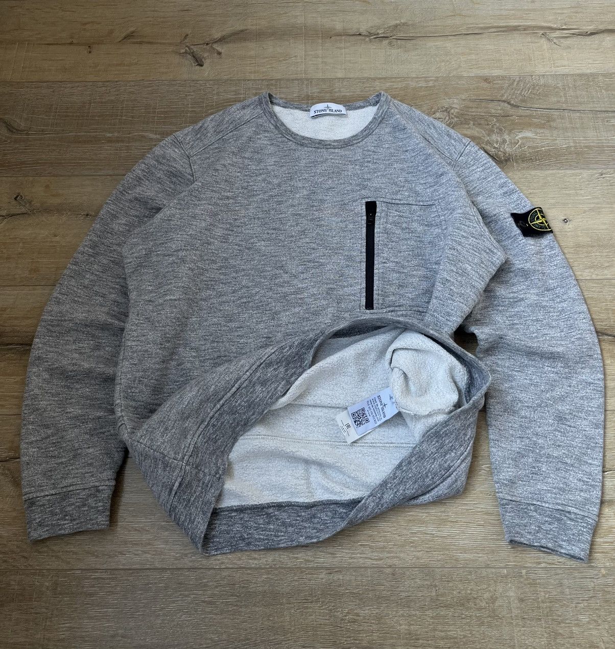 Stone Island STONE ISLAND CHEST POCKET MELANGE SWEATSHIRT Size US XL / EU 56 / 4 - 9 Thumbnail