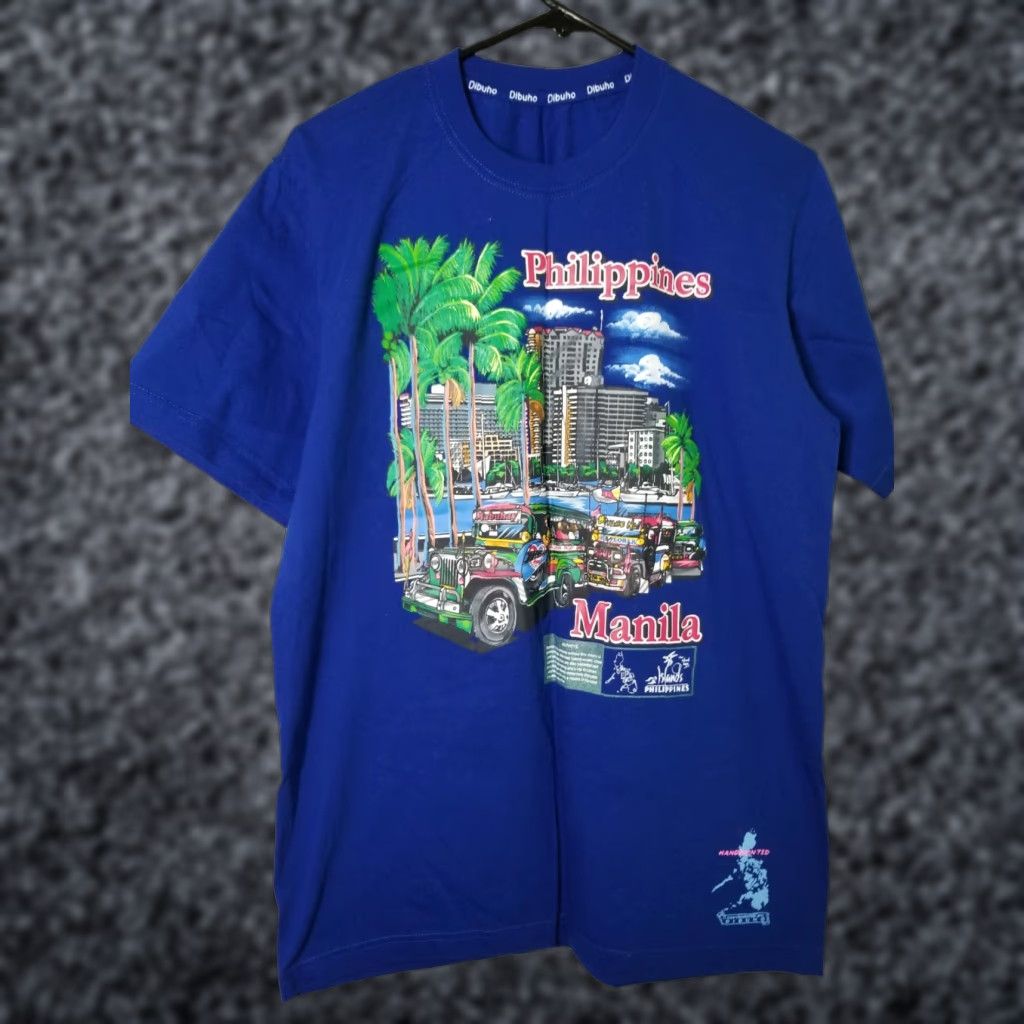 Vintage VINTAGE Jeepney Dibuho Hand Painted T-Shirt Mens L Blue Philippines Travel Souvenir Shirt Size L Men's Shirt Size US L / EU 52-54 / 3 - 1 Thumbnail