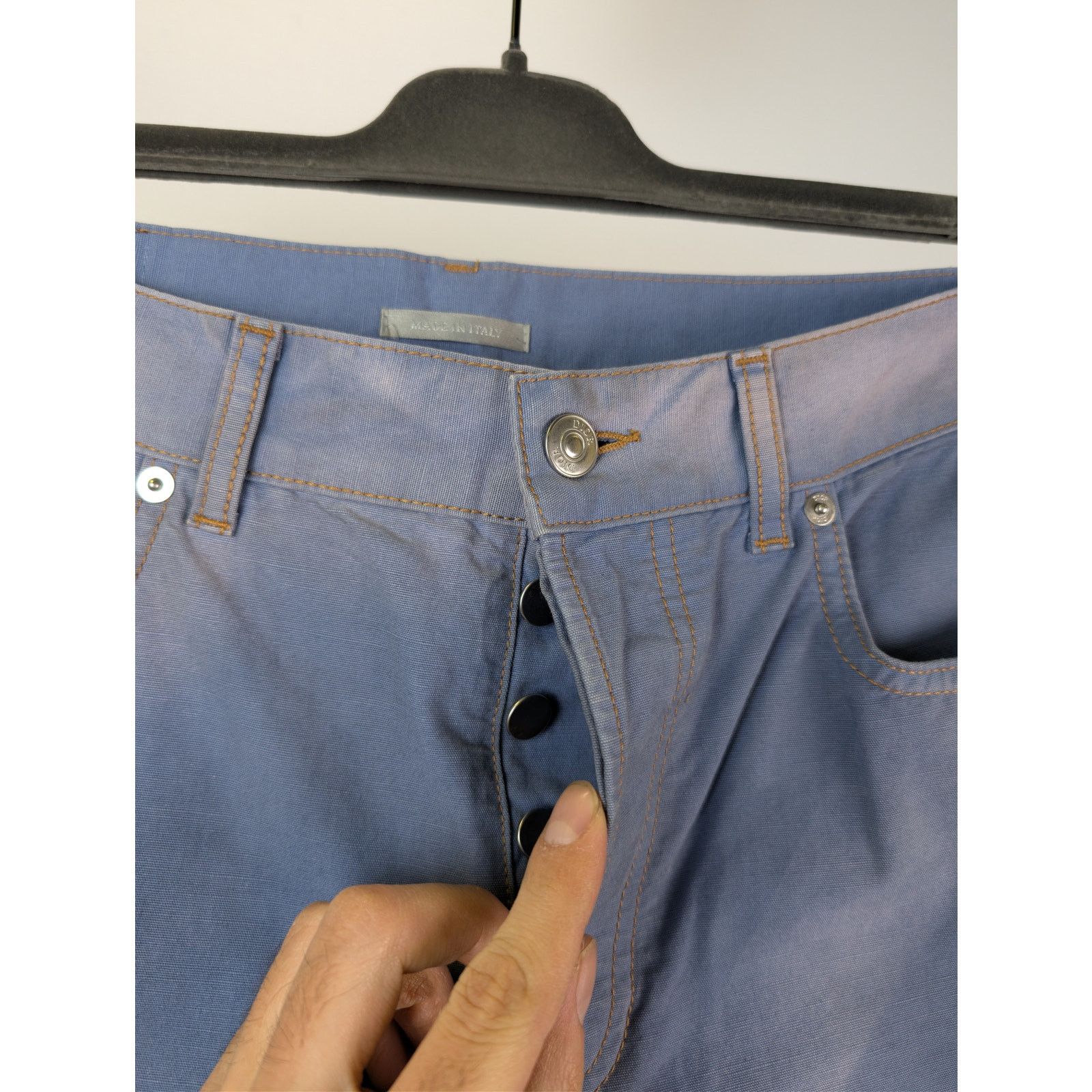 Dior o1rshd1 Embroidered Logo Patch Jeans in Light Blue Size US 32 / EU 48 - 6 Thumbnail