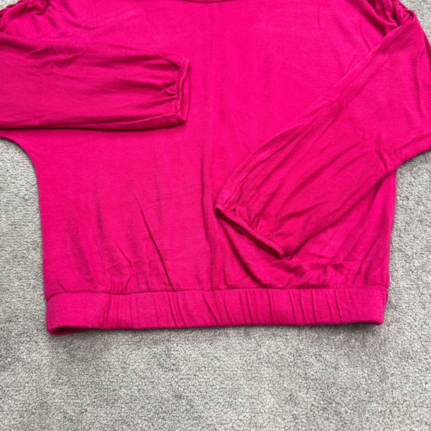 Anthropologie Anthropologie Sweater Womens Medium Pink Elastic Waist Self Contrast Lounge Top Size M / US 6-8 / IT 42-44 - 3 Thumbnail