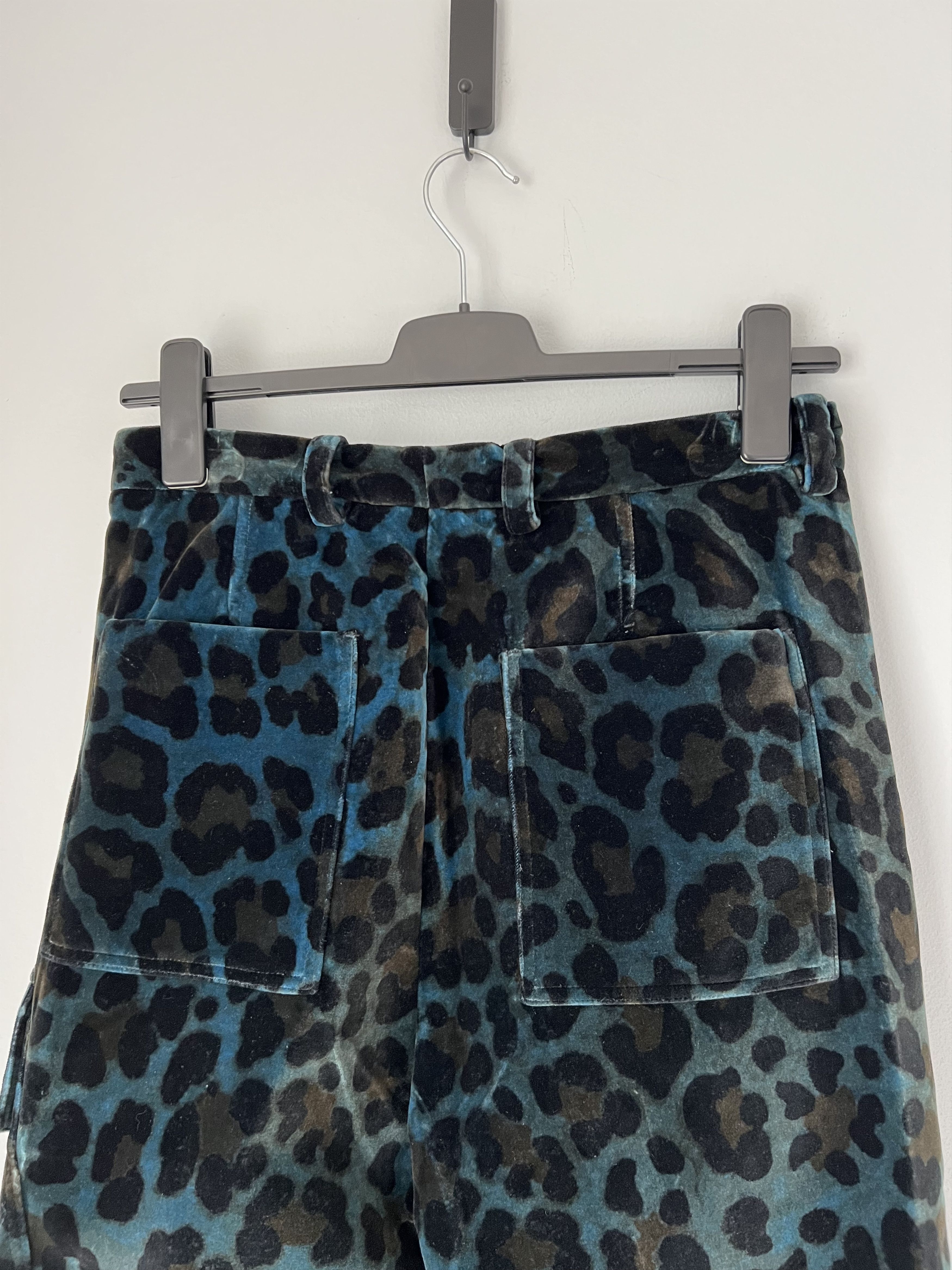 OAMC OAMC Velour Leopard Combine Cargo Pants in Blue Size US 32 / EU 48 - 5 Thumbnail