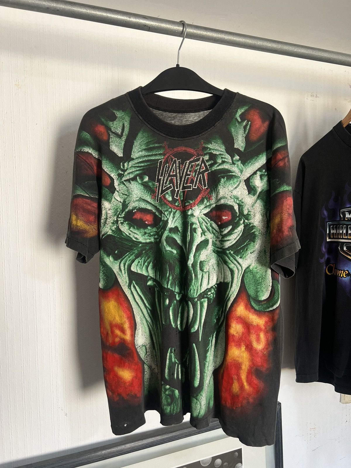 Slayer Vintage 1996 Slayer Root All Evil All Over Print T shirt Size US L / EU 52-54 / 3 - 1 Thumbnail