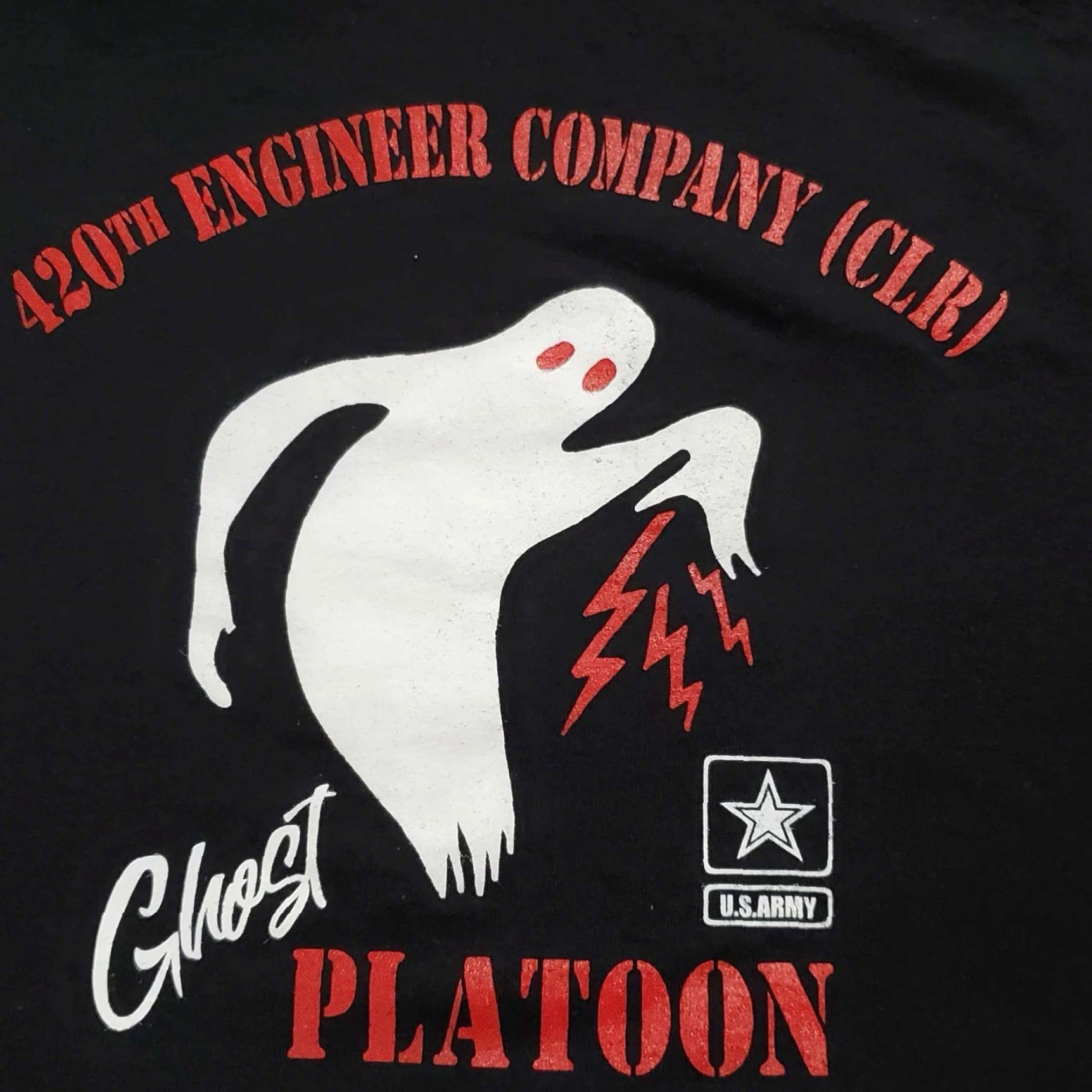 Jerzees US Army T Shirt 420th Engineer Company Ghost Platoon Afghanistan 2020 Medium M Multicolor Military Ghost Jerzees Unisex Adults Short Sleeve Shirt Size US M / EU 48-50 / 2 - 2 Thumbnail
