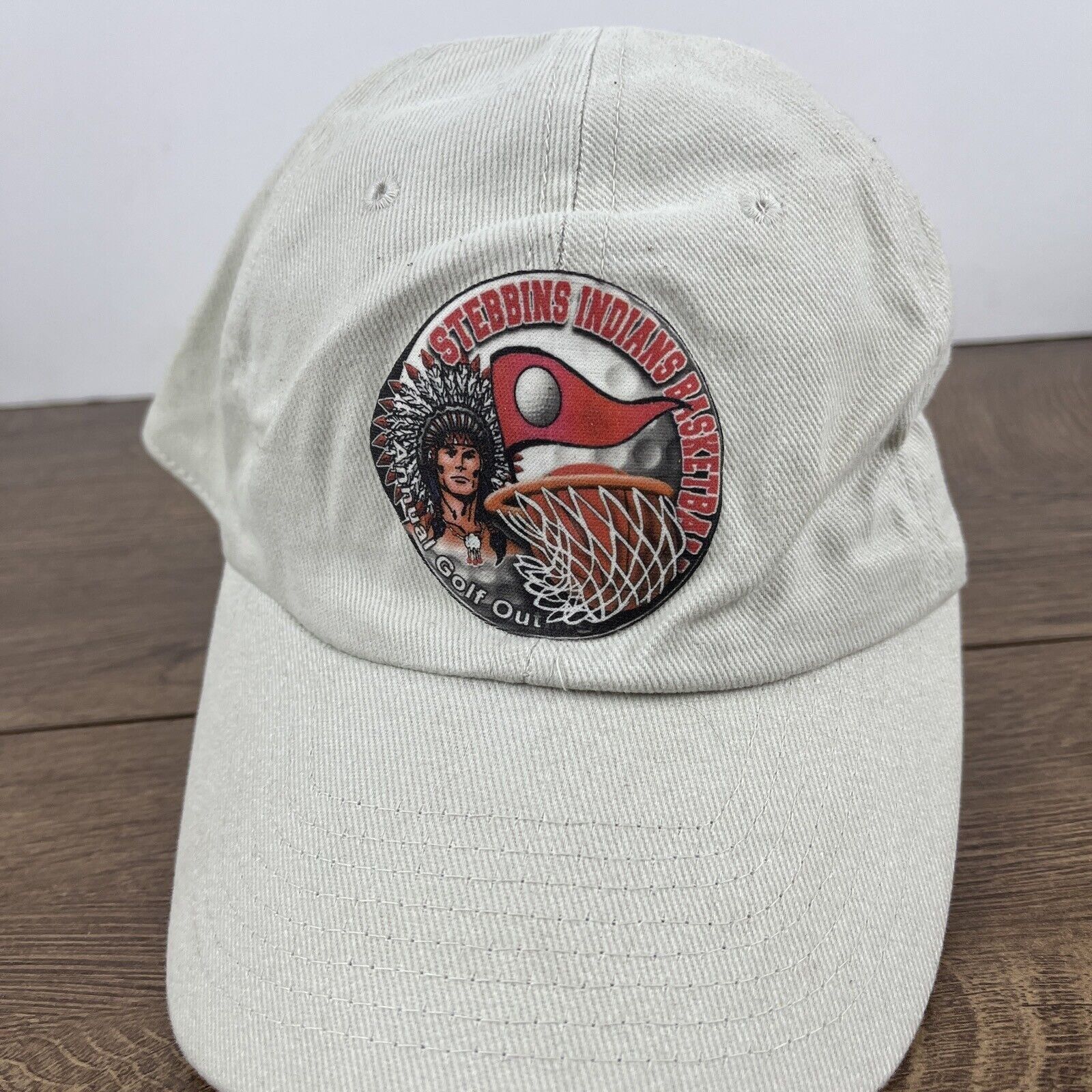 Other Stebbins Indians Basketball Hat Tan Brown Hat Adjustable Adu Size ONE SIZE - 5 Thumbnail