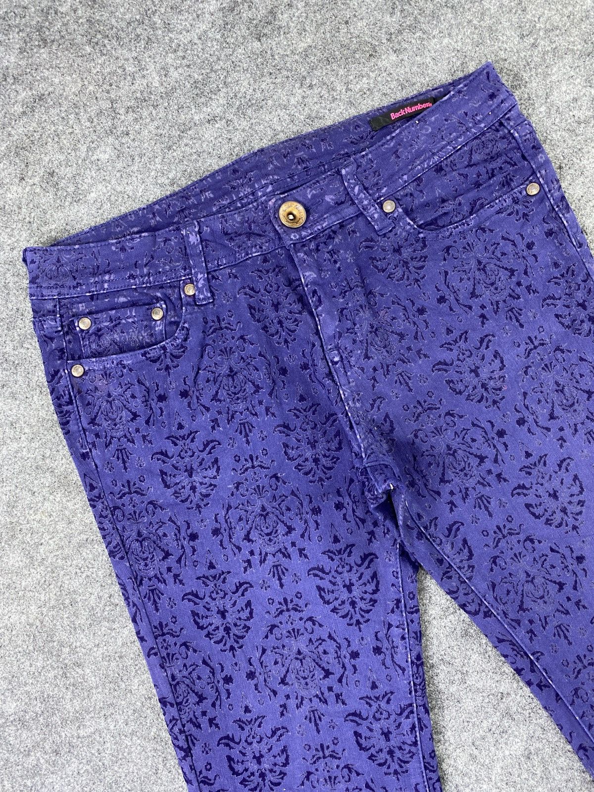 Jean Vintage Back Number Paisley Jeans - J1039 Size US 31 - 3 Thumbnail