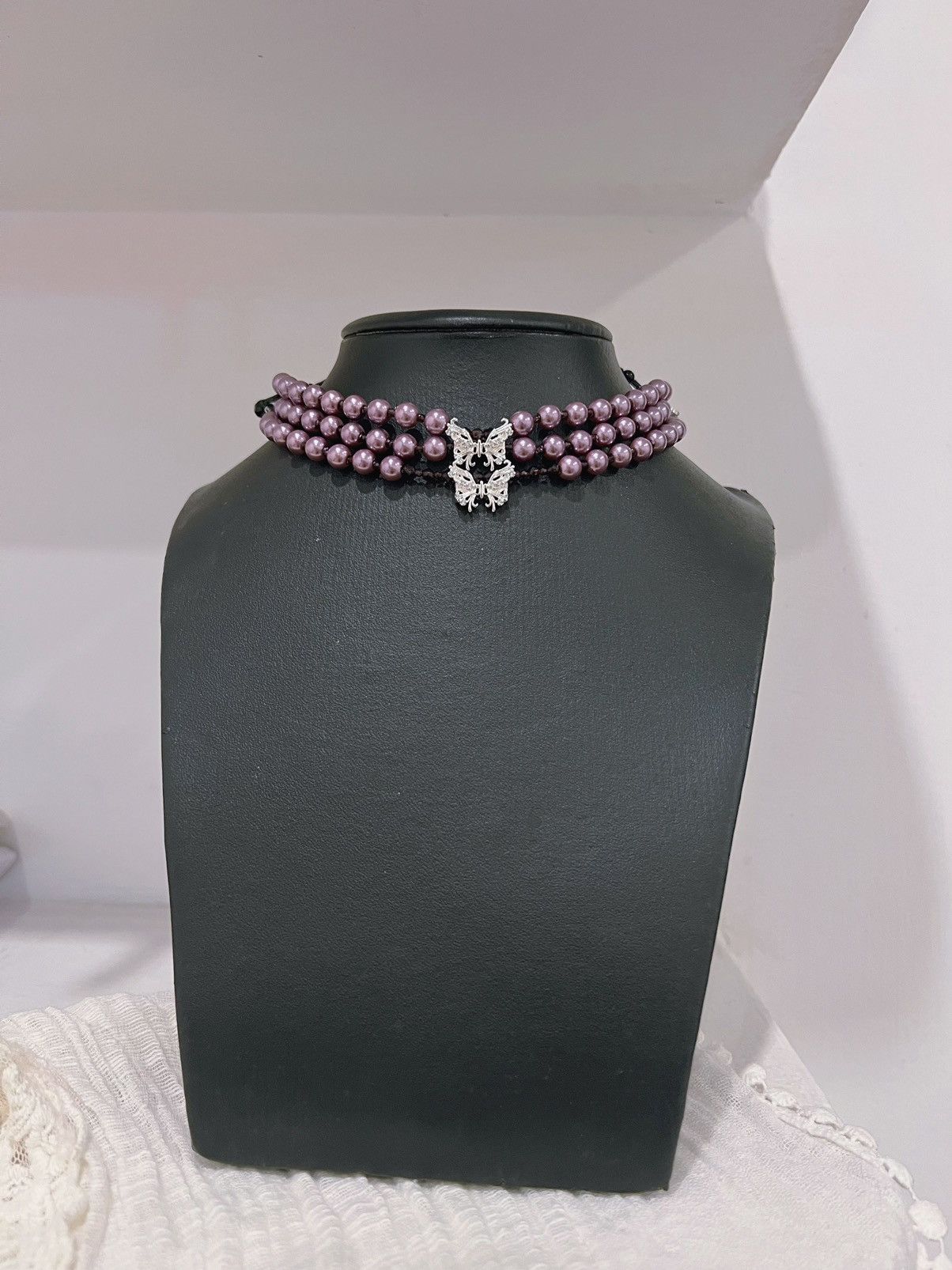 Japanese Brand Purple butterfly imitation pearl set 🔮🦋 Size ONE SIZE - 11 Thumbnail