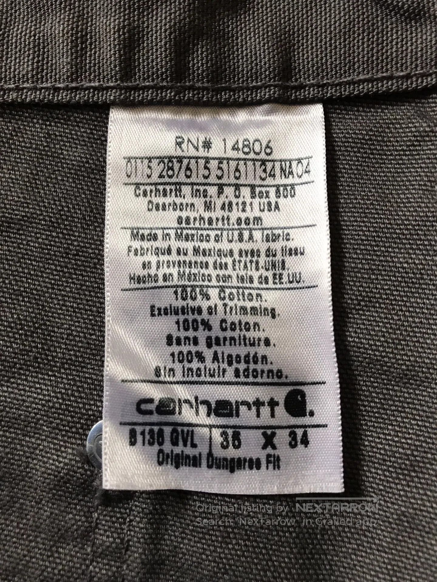 Carhartt Carhartt B136 Canvas Work Pants. Size US 35 - 9 Thumbnail