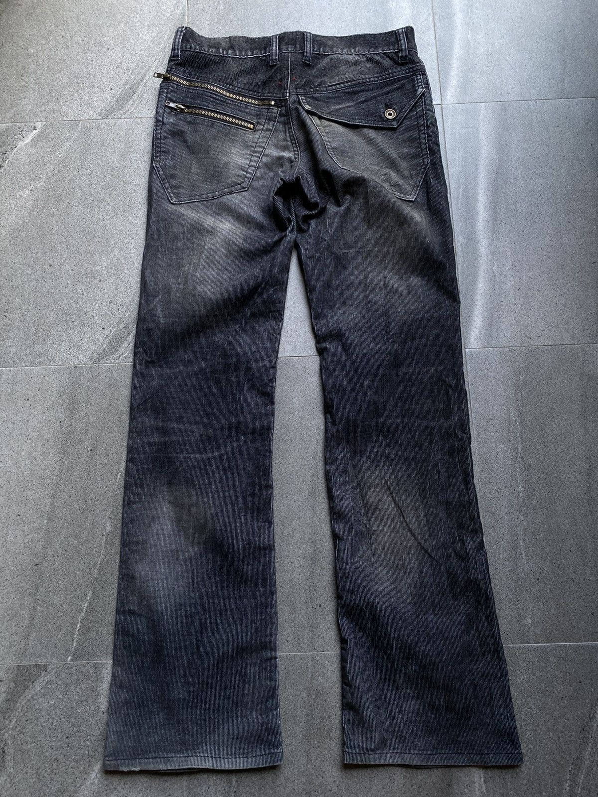 If Six Was Nine Semantic Design Faded Black Bootcut Corduroy Pants Size US 30 / EU 46 - 1 Thumbnail