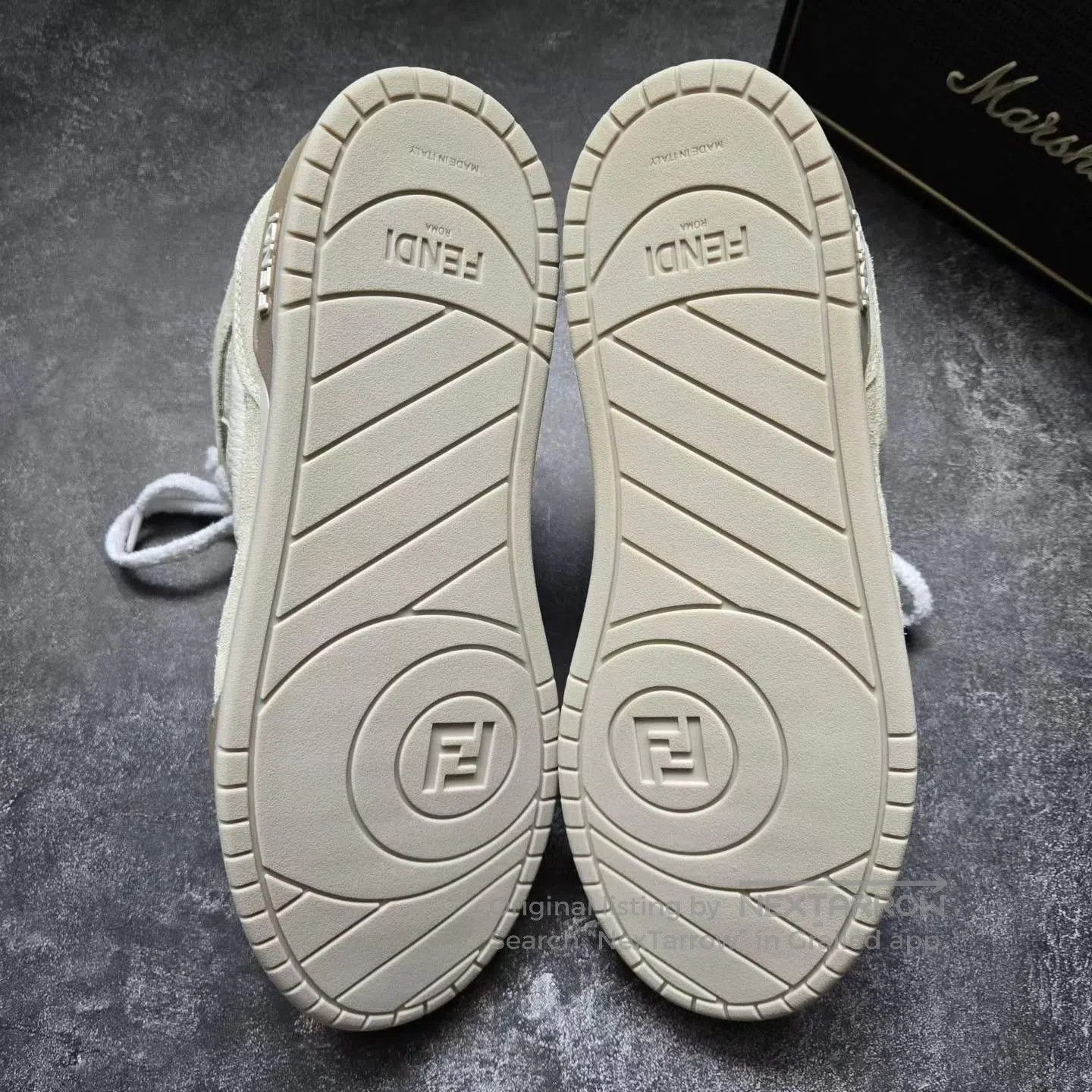 Fendi FENDI White and Brown High-Top Skate Shoes| Size US 10.5 / IT 40.5 - 7 Thumbnail