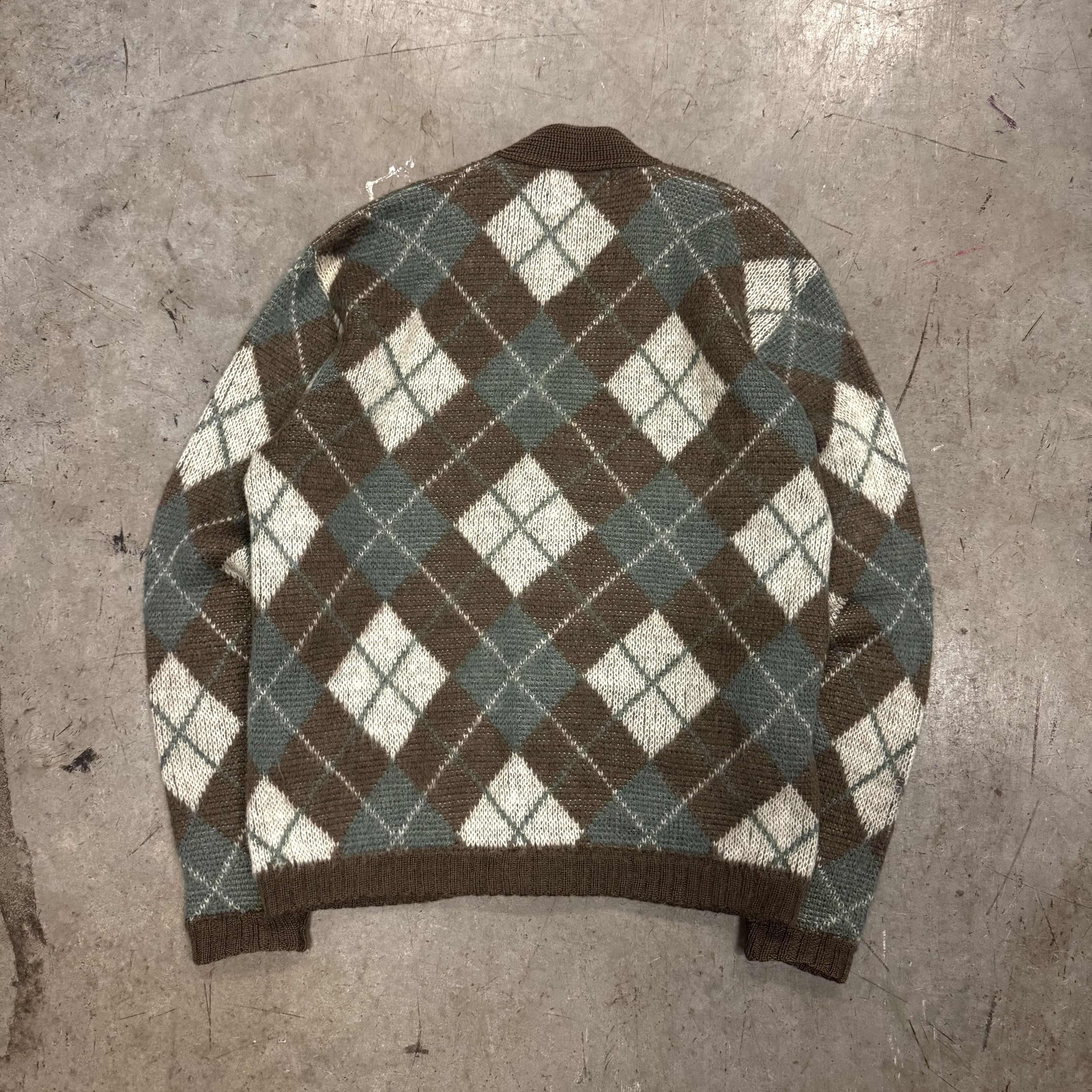 Japanese Brand × Vintage VTG 70s Jantzen Mohair Argyle Cardigan Preppy Grunge Size US L / EU 52-54 / 3 - 2 Thumbnail