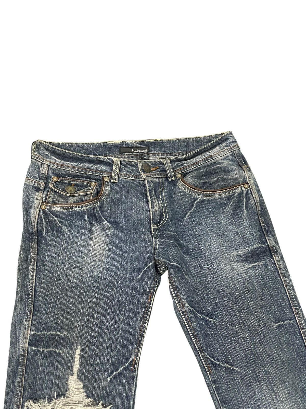 Japanese Brand Flare Jeans Indecent Denim Boot Cut 2🟦2 Size US 31 - 8 Thumbnail