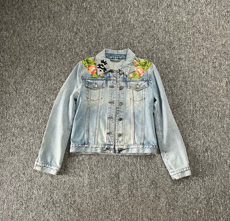 Gucci Gucci Embroidered tiger and little bee denim jacket 2505-Ne Size XS / US 0-2 / IT 36-38 - 1 Thumbnail