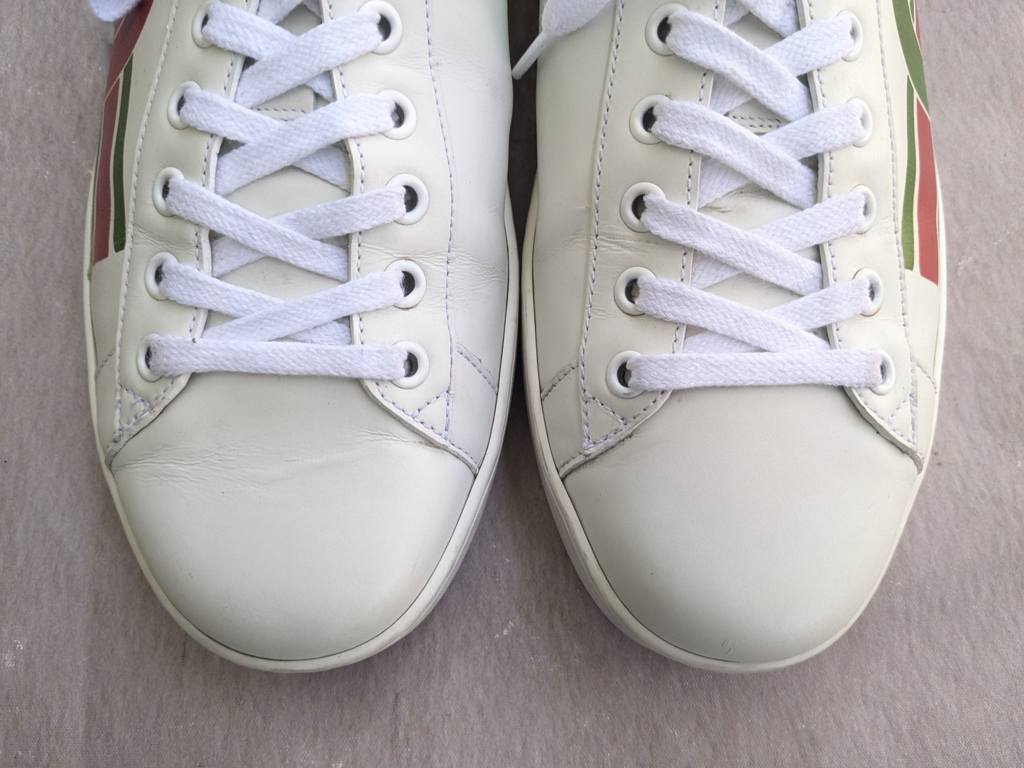 Gucci Gucci Ace Sneakers White Leather GG 7.5 Low Tops Size US 7.5 / EU 40-41 - 3 Thumbnail
