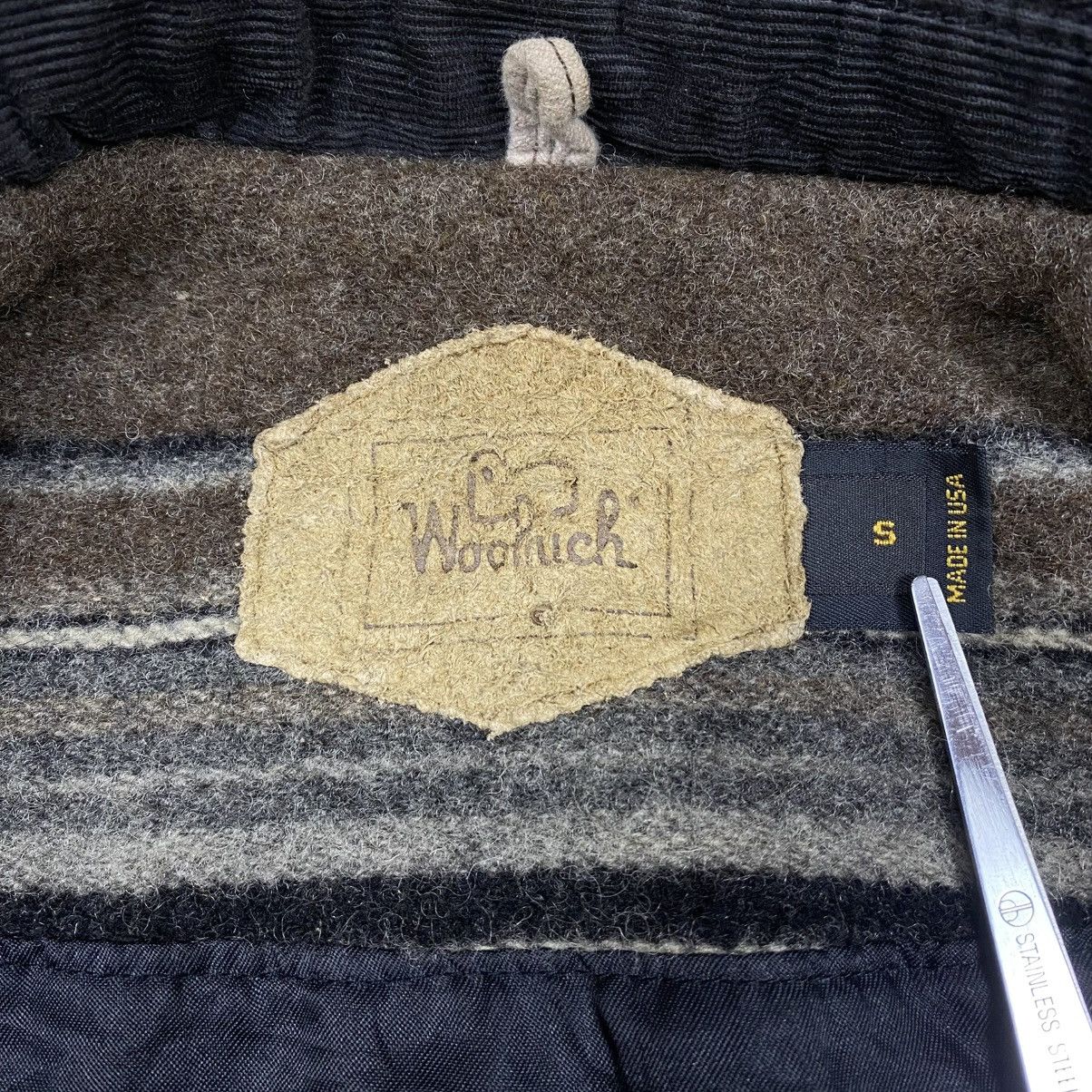 Vintage × Woolrich Woolen Mills Rare Woolrich Trucker Wool Striped Work Jacket Size US S / EU 44-46 / 1 - 9 Thumbnail