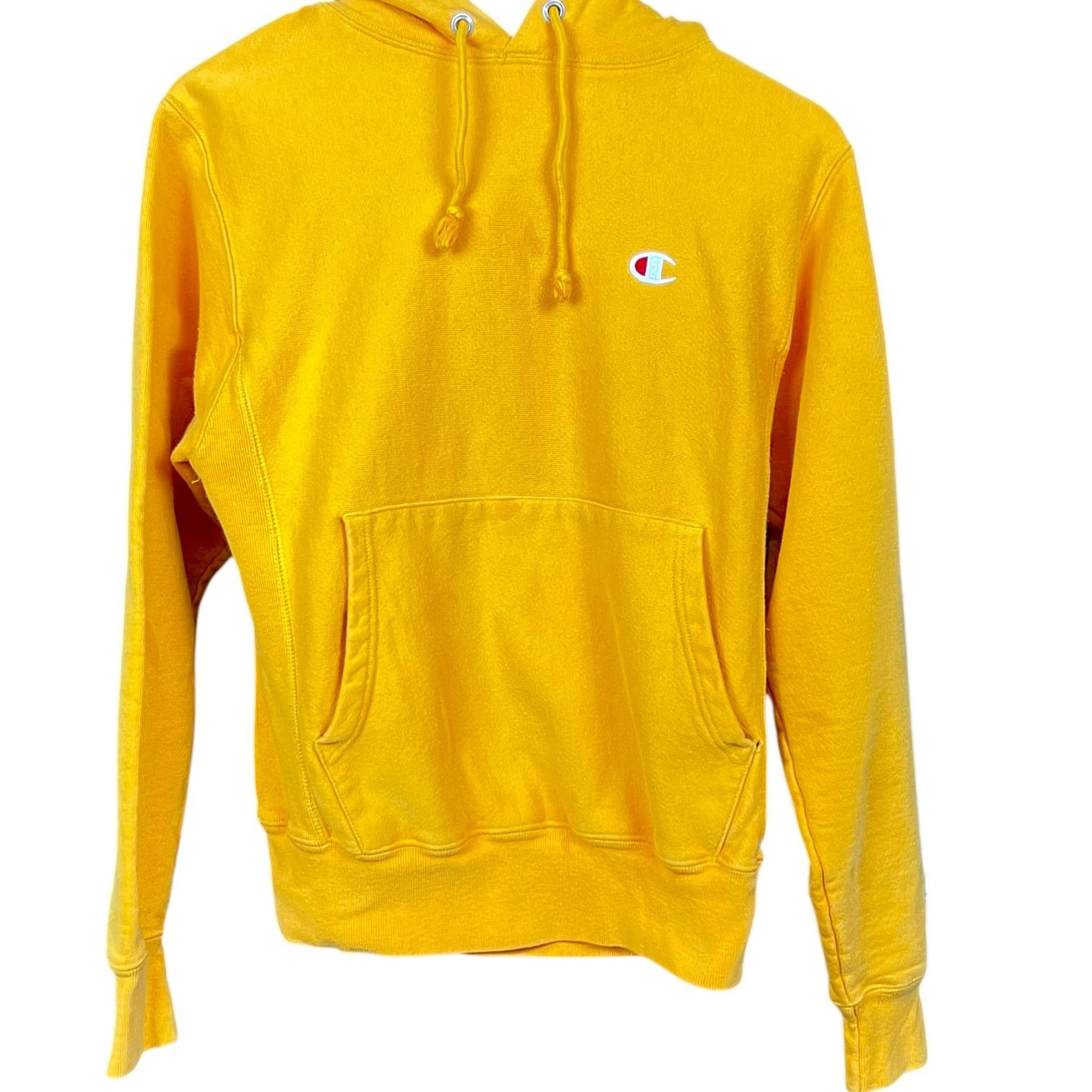 Champion Vintage Men's Champion Reverse Weave Blank Yellow Hoodie - S Size US S / EU 44-46 / 1 - 1 Thumbnail