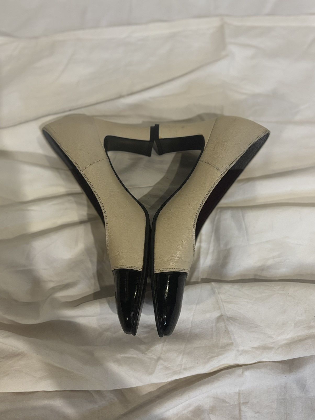 Other Cream & Black leather Shoes.wf997 Size US 6 / IT 36 - 6 Thumbnail