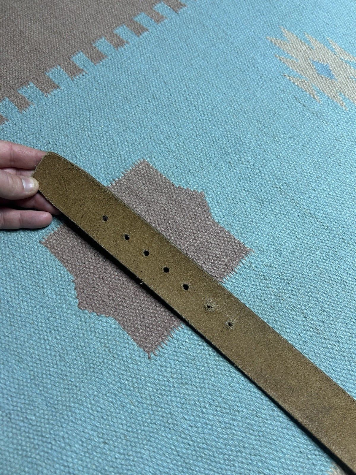 Levi's Vintage 70s Levi’s tooled leather belt band lattigo men’s 38 Size 38 - 5 Thumbnail
