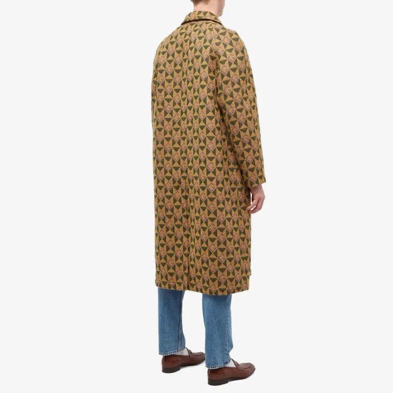 Gucci Gucci G Rhombi Wool Coat - Tan & Green Wool - Size 48 Size US M / EU 48-50 / 2 - 2 Thumbnail