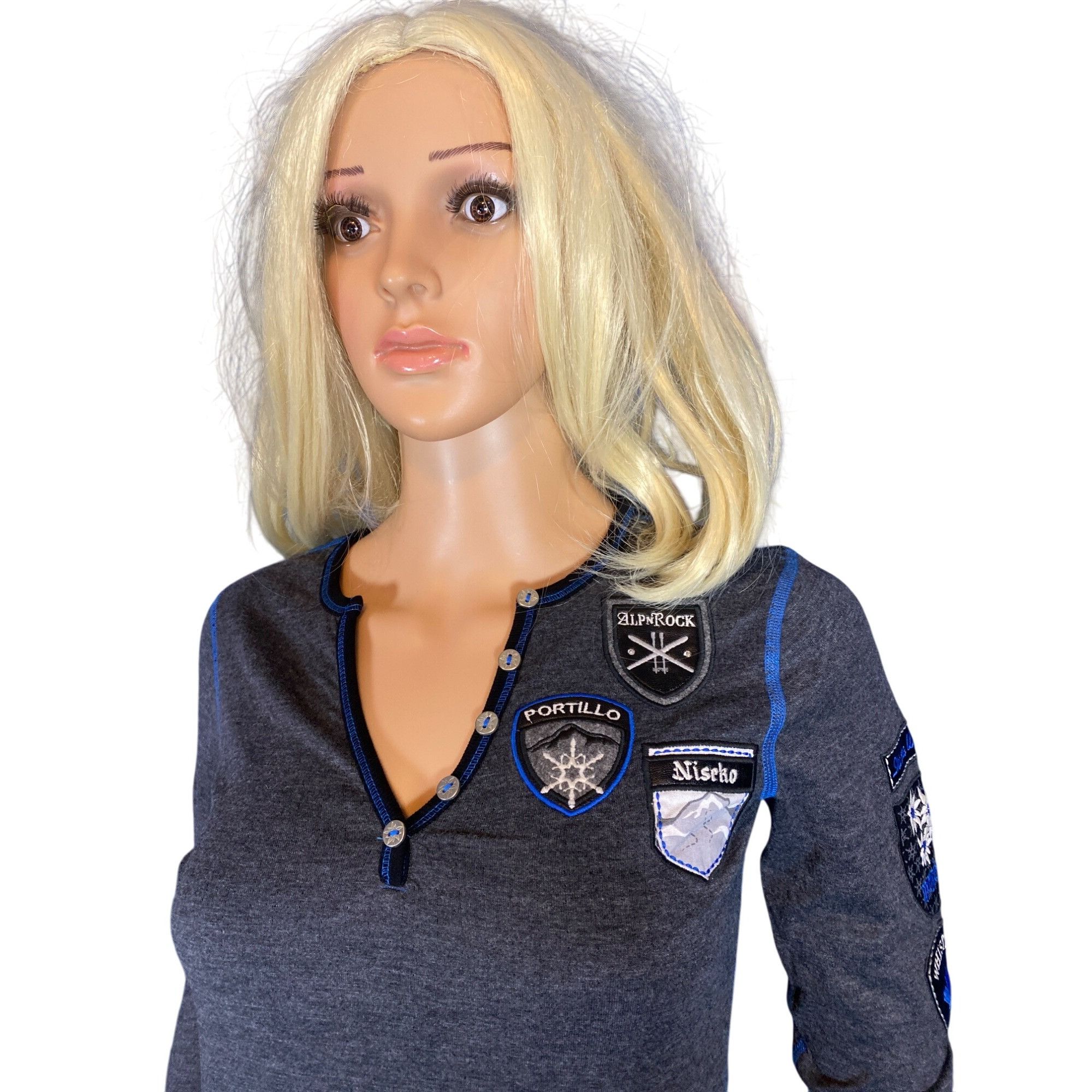 Other NWT Alp-n-Rock "Ski the World" Henley Shirt Top XS/S Gray M Size XS / US 0-2 / IT 36-38 - 21 Thumbnail