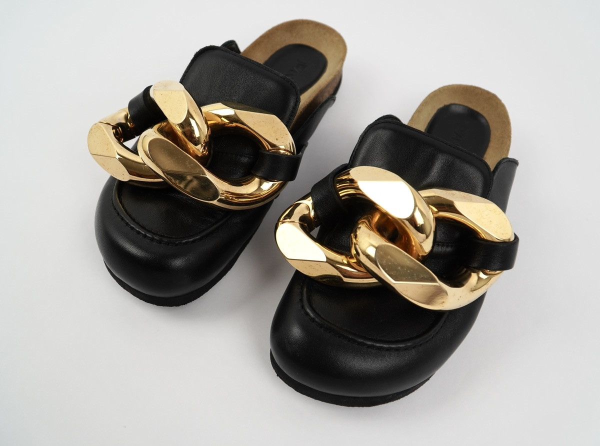 JW Anderson J.W.Anderson - Chain Loafers Mules - Black Leather Size US 7 / IT 37 - 4 Thumbnail