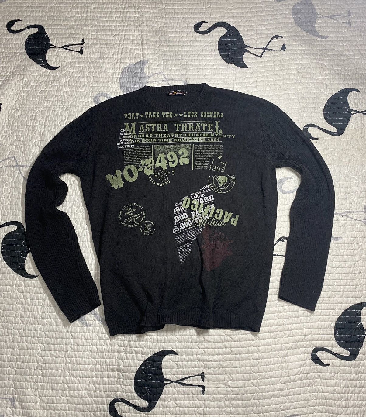 If Six Was Nine Vintage Y2K Print Avant Garde Sweater black lgb Size M Size US M / EU 48-50 / 2 - 1 Thumbnail