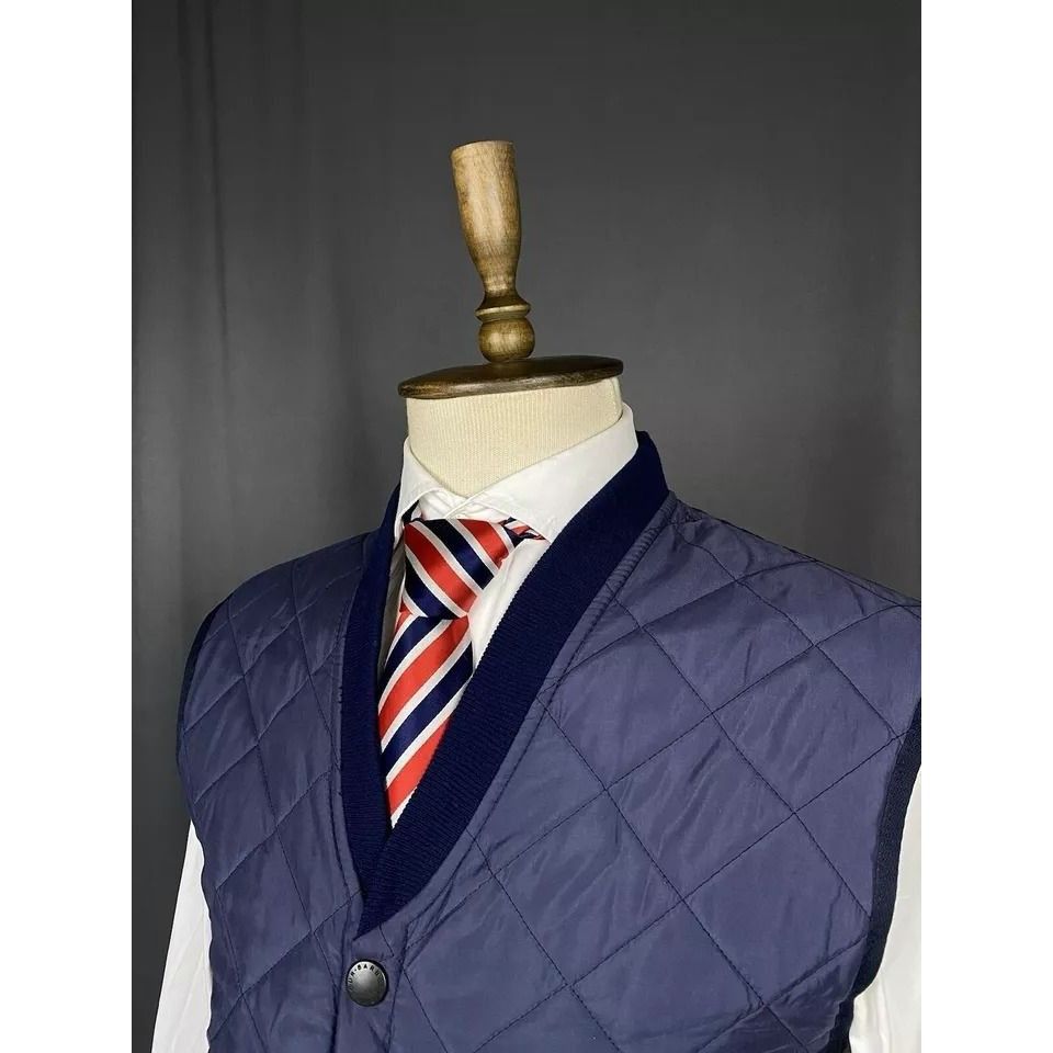Barbour MINT! Barbour Eskdale Men's Blue Quilted Vest Size L Size US L / EU 52-54 / 3 - 6 Thumbnail