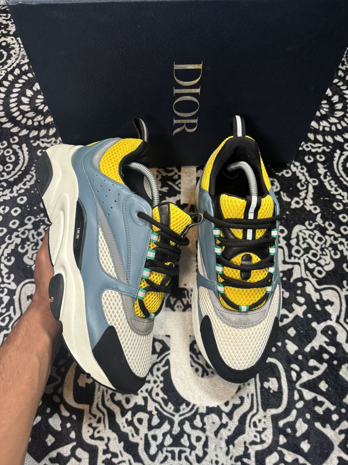 Dior Dior B22 ‘Teal Yellow’ Size US 10 / EU 43 - 2 Thumbnail