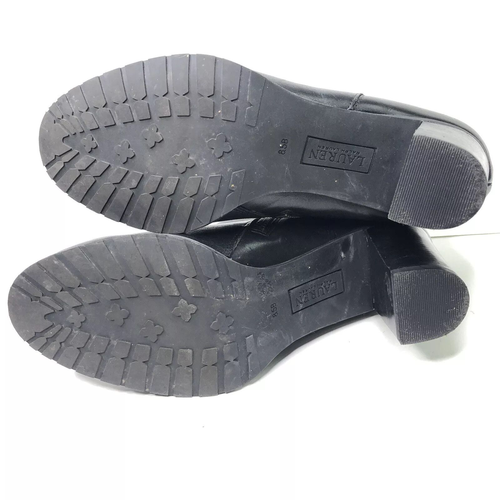 Ralph Lauren Ralph Lauren Black Boot 8.5 Heel Adjustable Buckle Ankle Zip Size US 8.5 / IT 38.5 - 10 Thumbnail