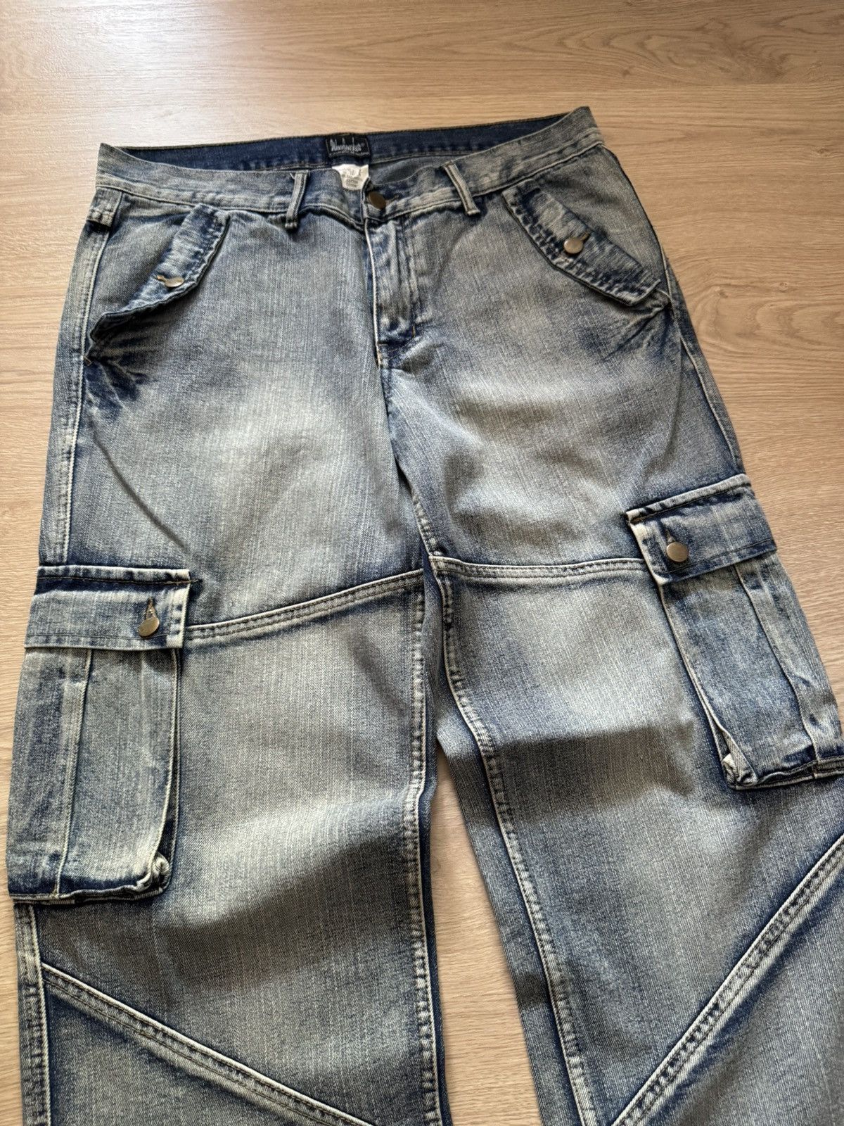 Japanese Brand Vintage 00’s Workwear Baggy y2k Cargo Jeans Denim Pants Size US 36 / EU 52 - 2 Thumbnail