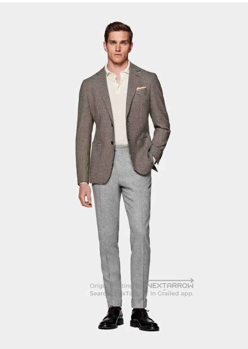 Suitsupply SUITSUPPLY Havana Houndstooth Wool. Size US M / EU 48-50 / 2 - 2 Thumbnail