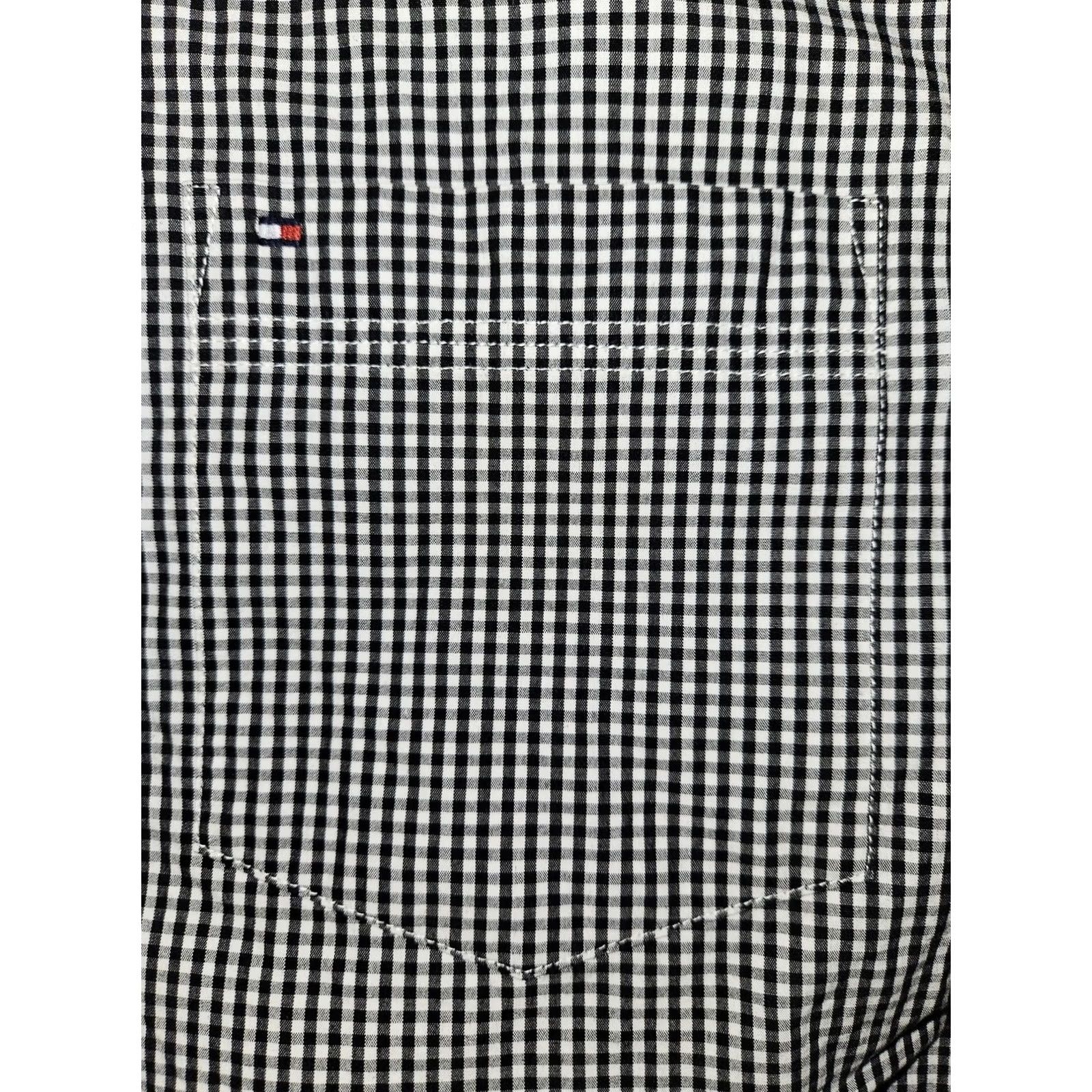 Tommy Hilfiger Tommy Hilfiger Shirt Mens Medium Gingham Check Button Down Classic Black White Size US M / EU 48-50 / 2 - 6 Thumbnail