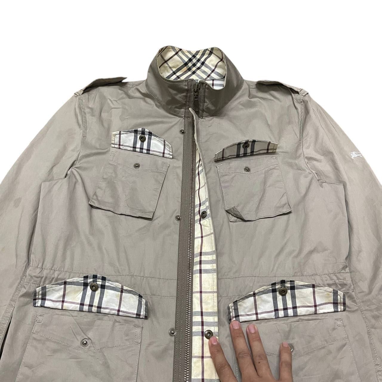Burberry Vintage Burberry Black Label Nova Check Military Jacket Size US L / EU 52-54 / 3 - 10 Thumbnail
