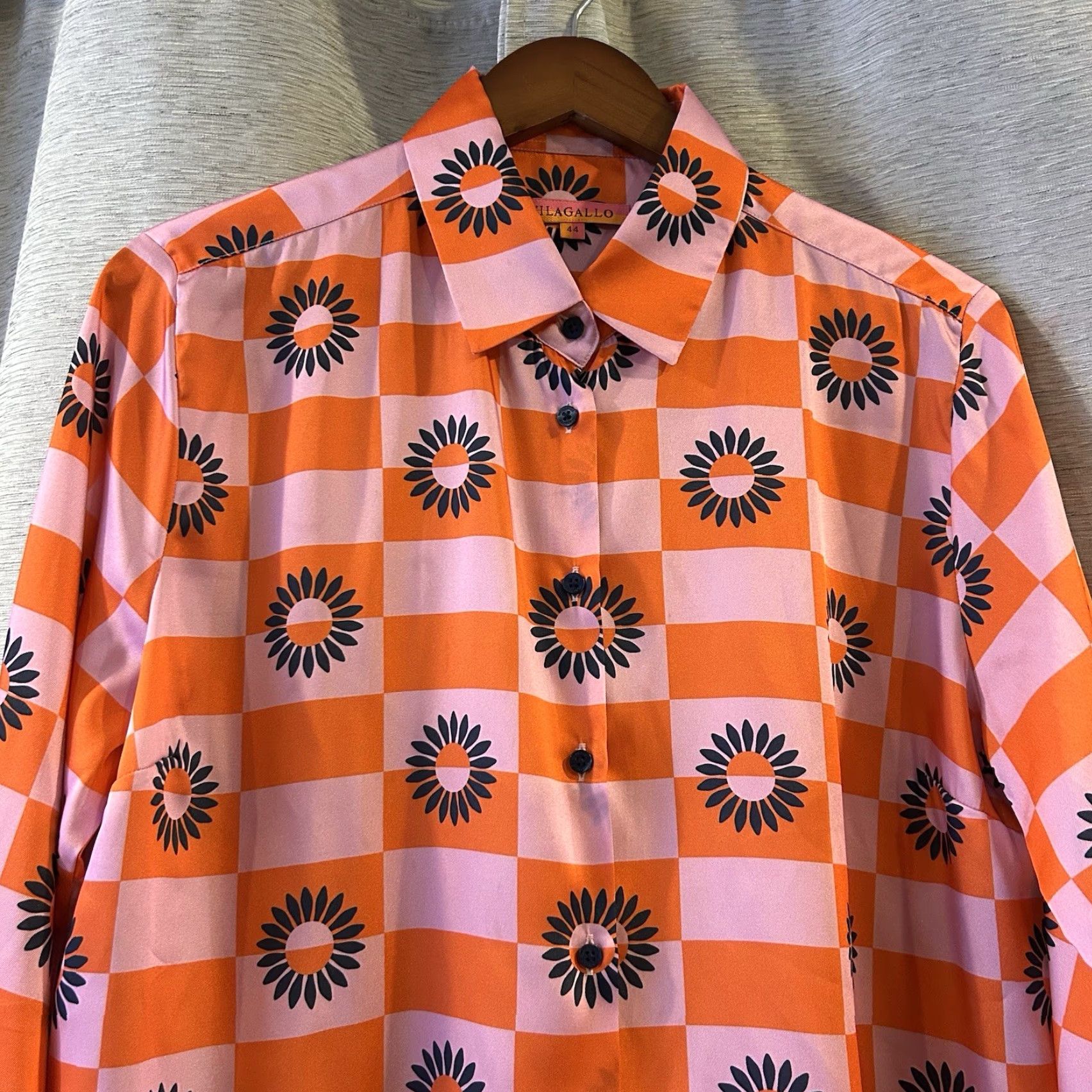 Etro Vilagallo Womens Blouse Long Sleeve Button Up Collared Floral Retro Multicolor 44 Size Regular Women Shirt Casual Spring Summer Adult Womens Size M / US 6-8 / IT 42-44 - 3 Thumbnail